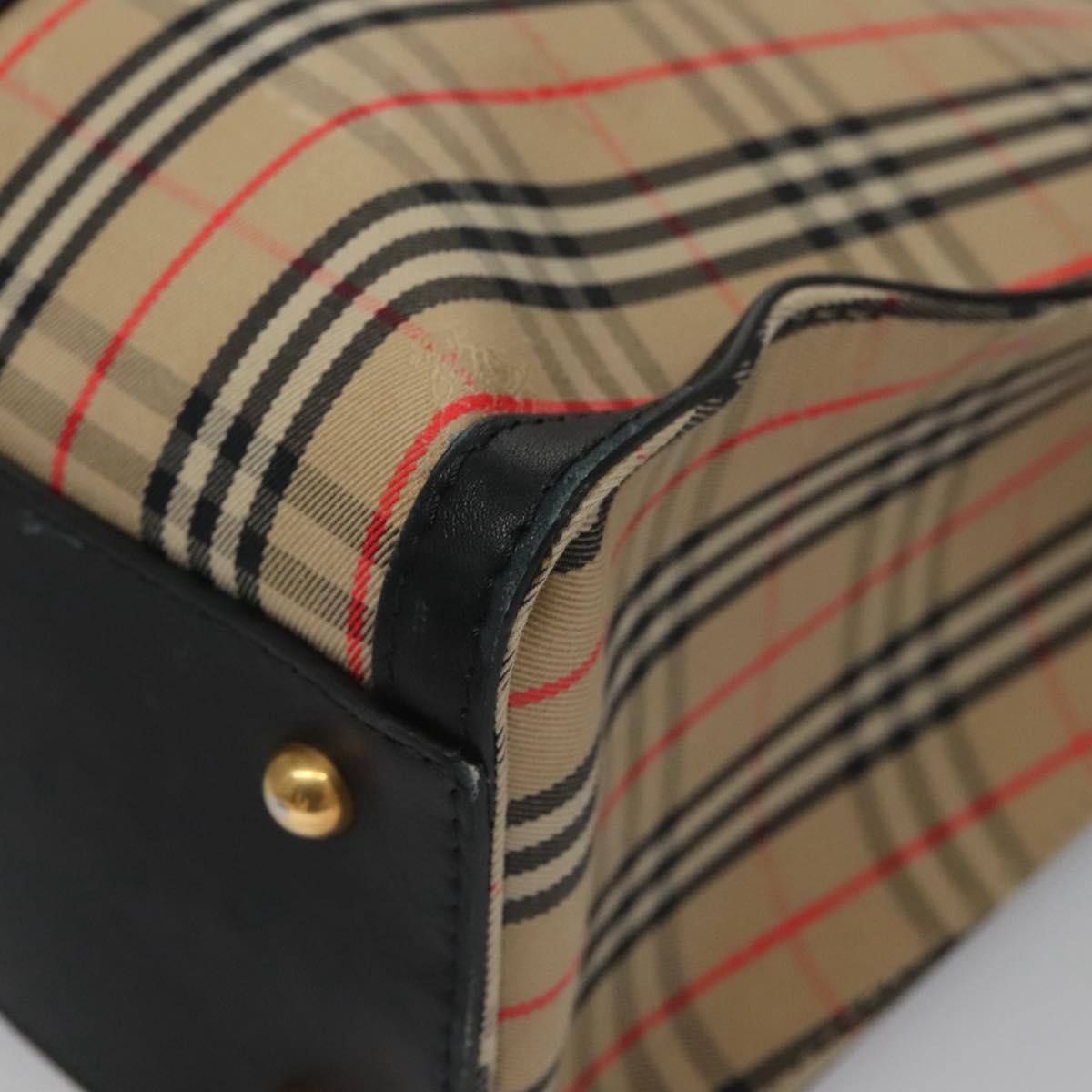Burberry Nova Check Beige Canvas Tote Bag (Pre-Owned)