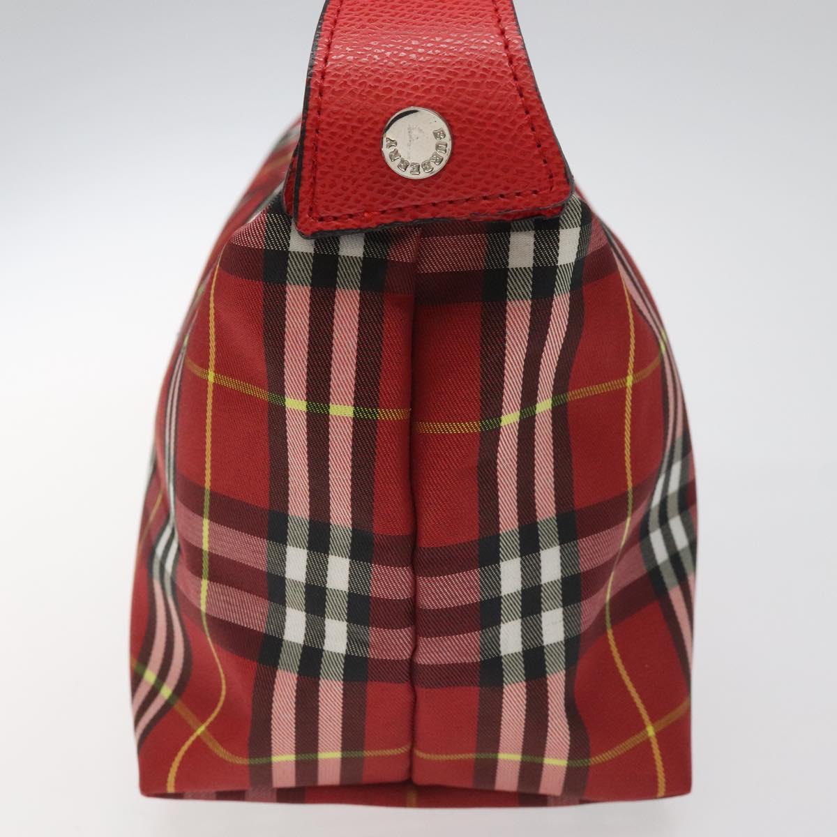 Burberry Nova Check Red Synthetic Handbag (Pre-Owned)