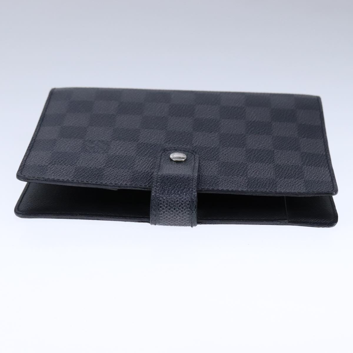 Louis Vuitton Agenda Mm Black Canvas Wallet (Pre-Owned)