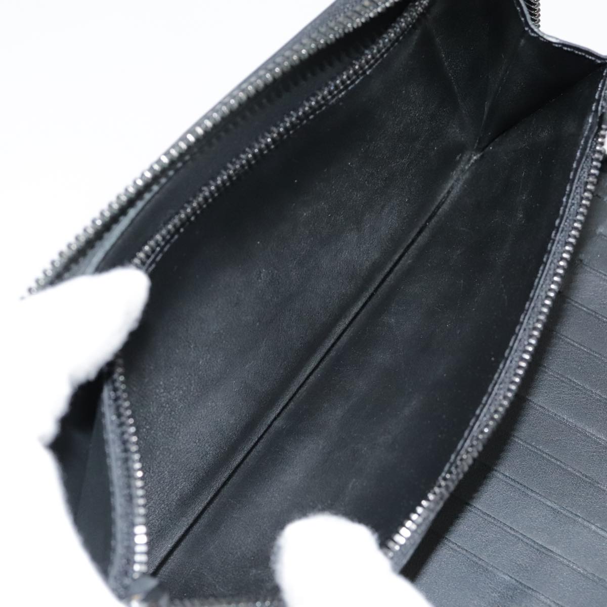 Louis Vuitton Zippy Wallet Vertical Black Leather Wallet (Pre-Owned)