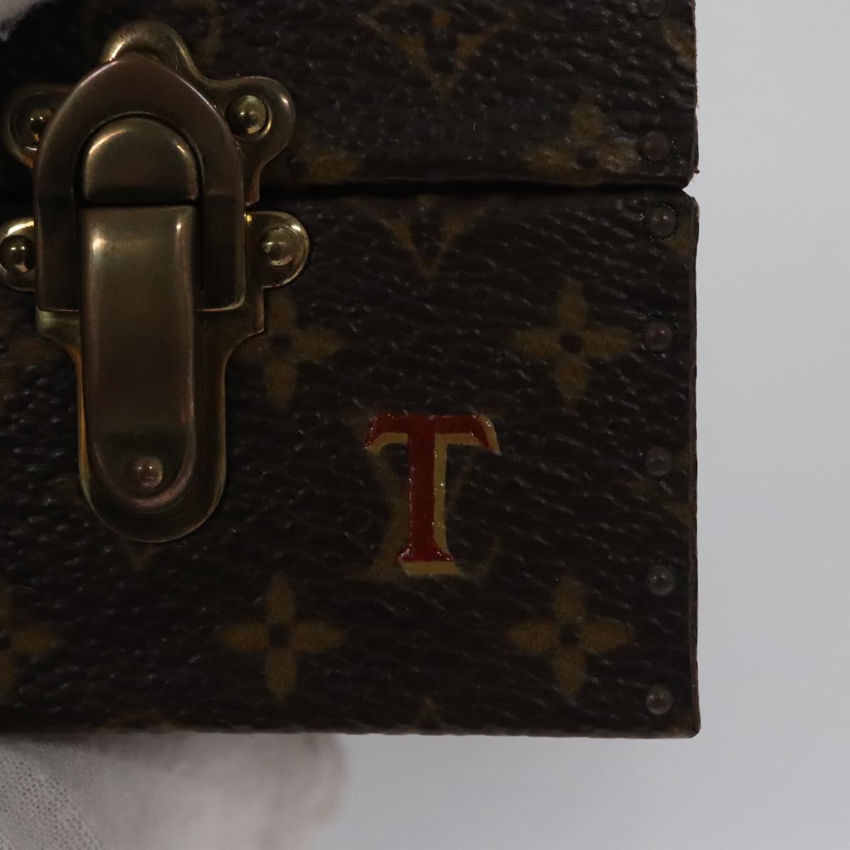 Louis Vuitton Jewelry Case Brown Canvas Clutch Bag (Pre-Owned)