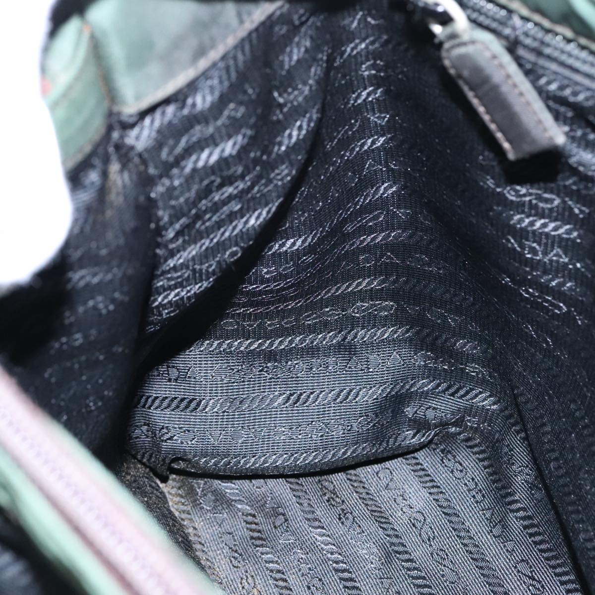 Prada Tessuto Green Synthetic Handbag (Pre-Owned)