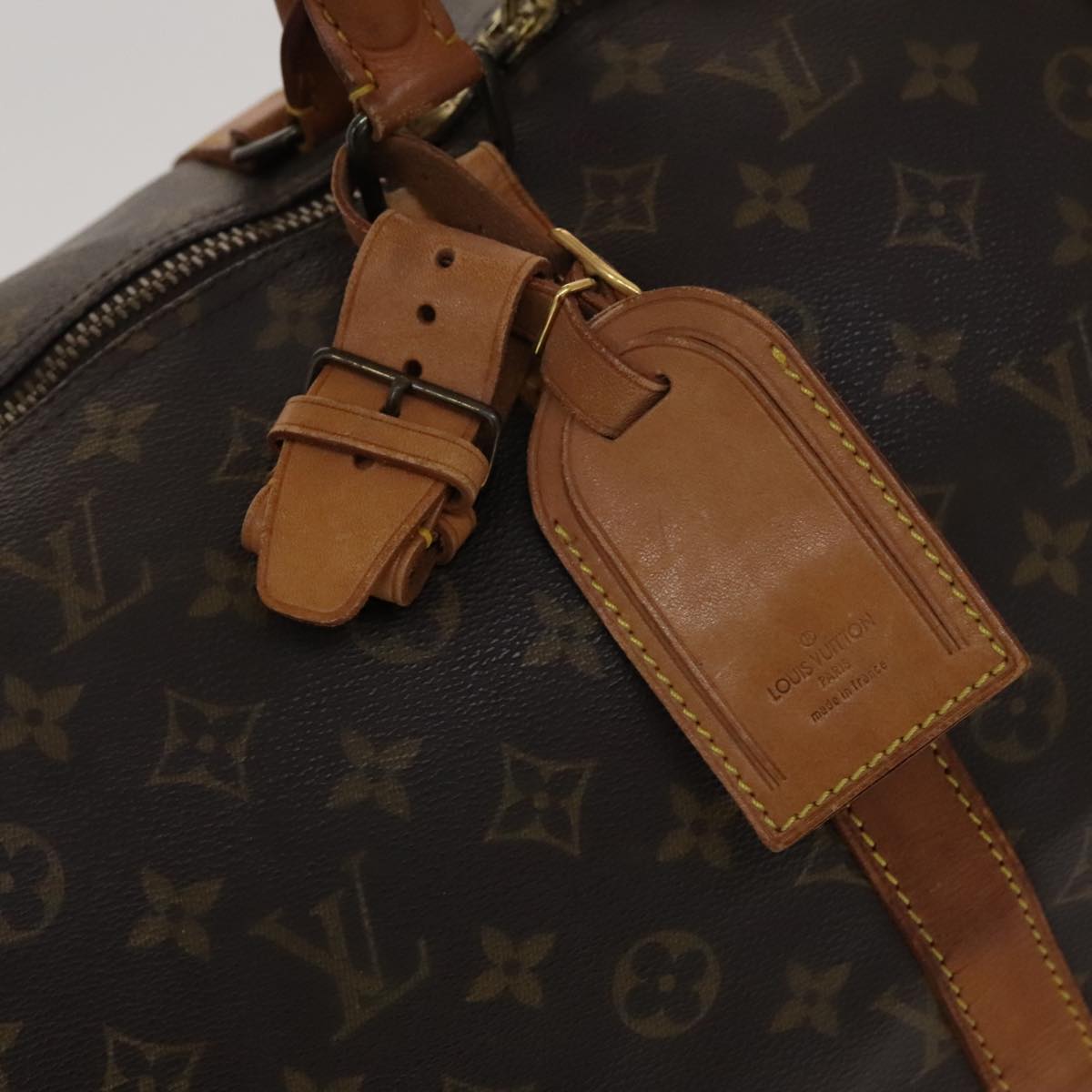 Louis Vuitton Keepall 55 Brown Canvas Travel Bag (Pre-Owned)