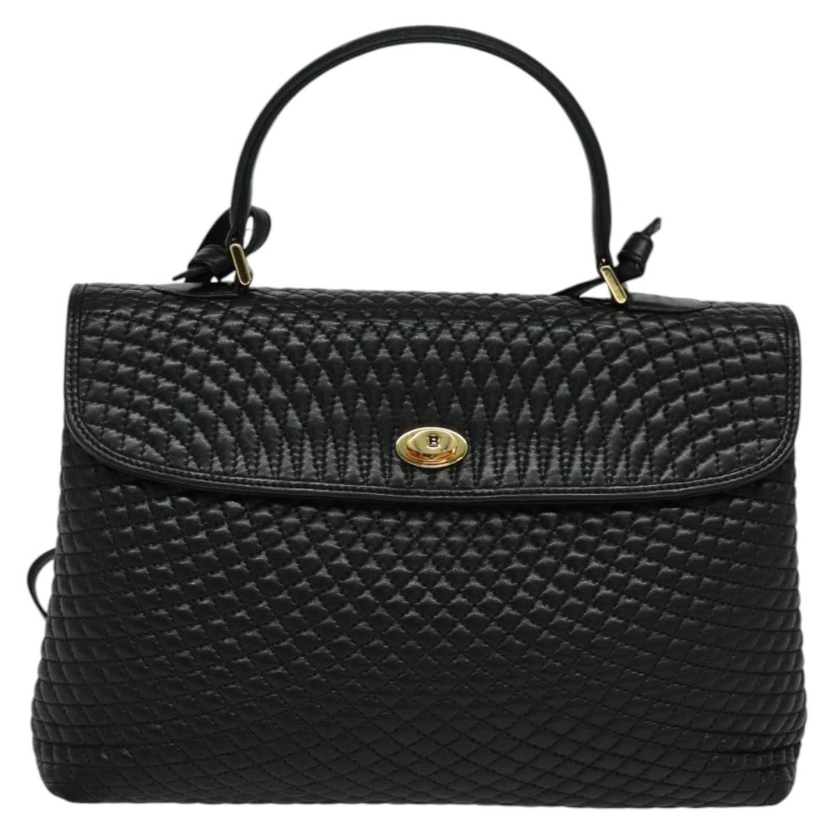 Bally Black Leather Handbag (Pre-Owned)