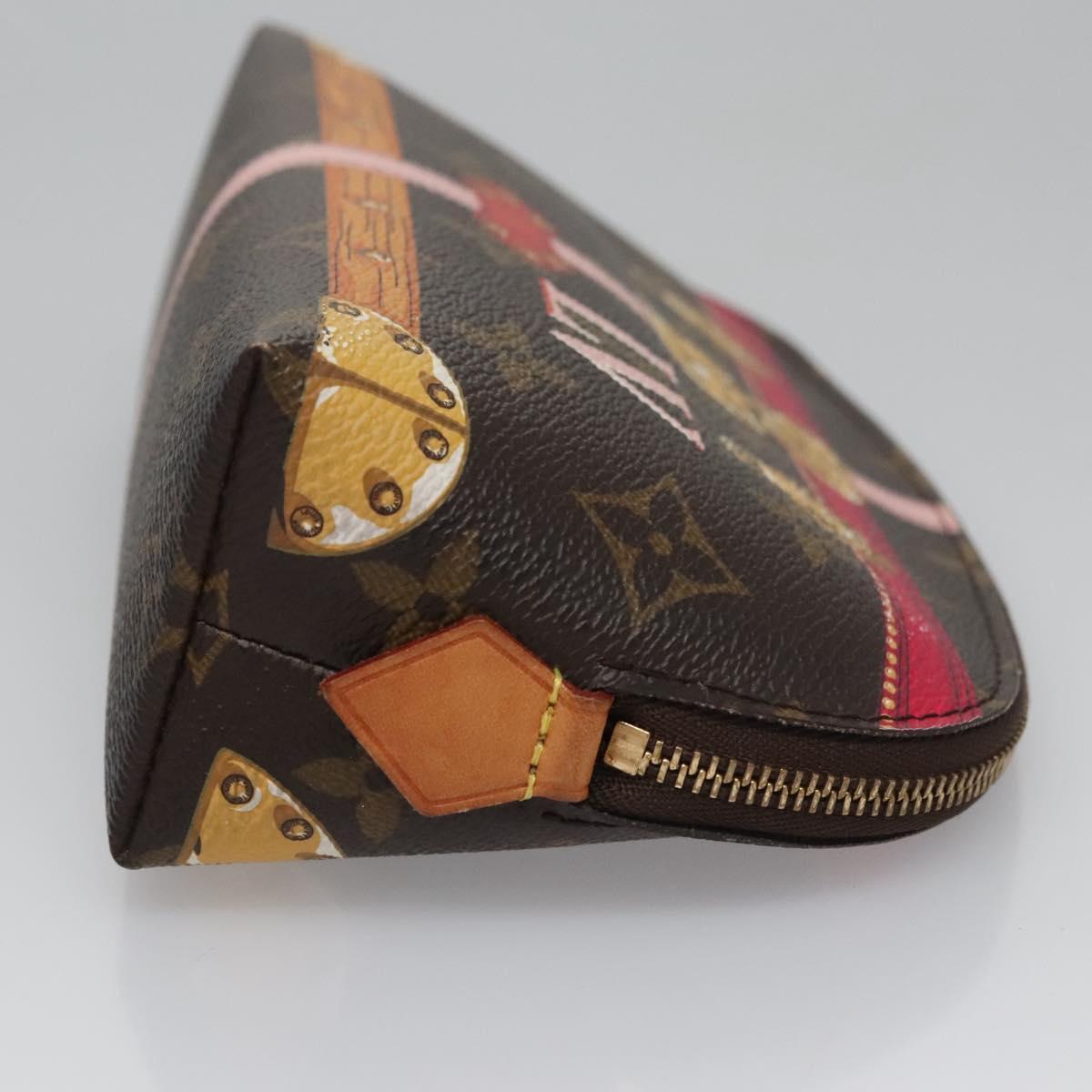 Louis Vuitton Cosmetic Pouch Brown Canvas Clutch Bag (Pre-Owned)