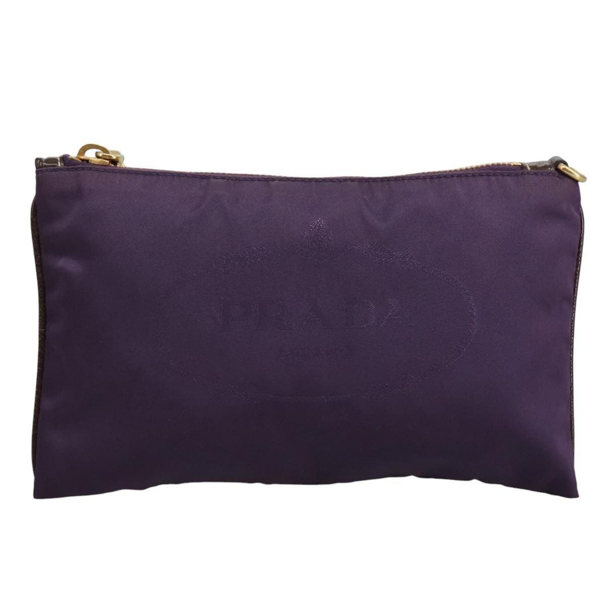 Prada Purple Synthetic Clutch Bag (Pre-Owned)