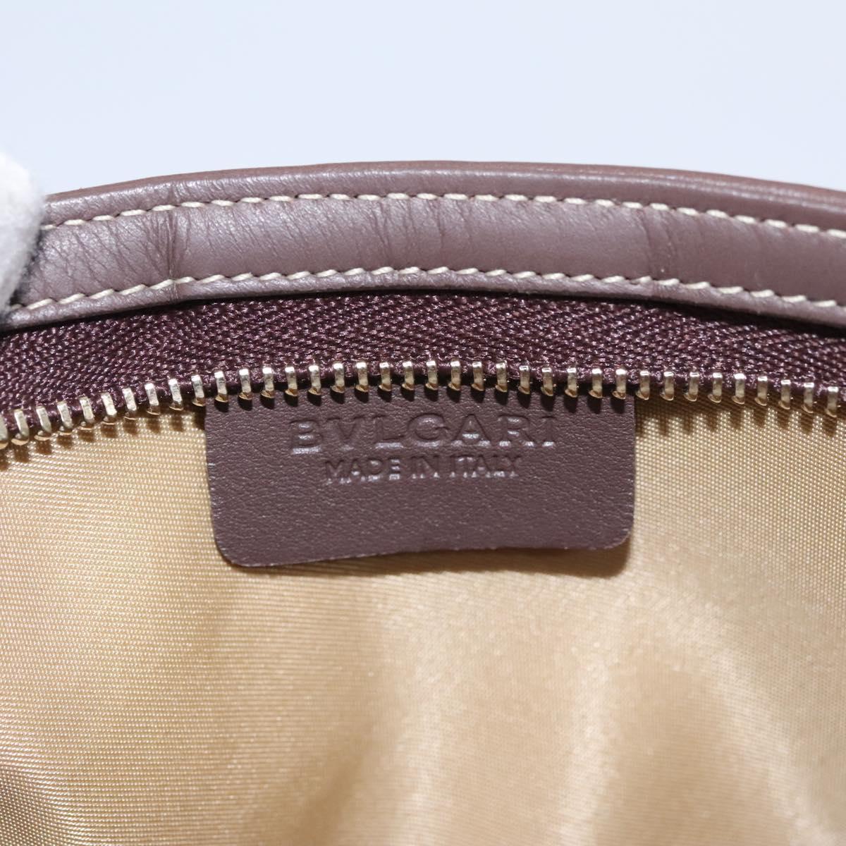 Bulgari Logo Grey Canvas Clutch Bag (Pre-Owned)
