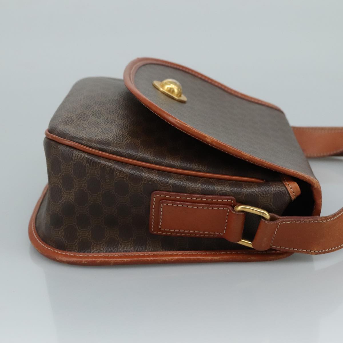 Céline Macadam Brown Canvas Shoulder Bag (Pre-Owned)