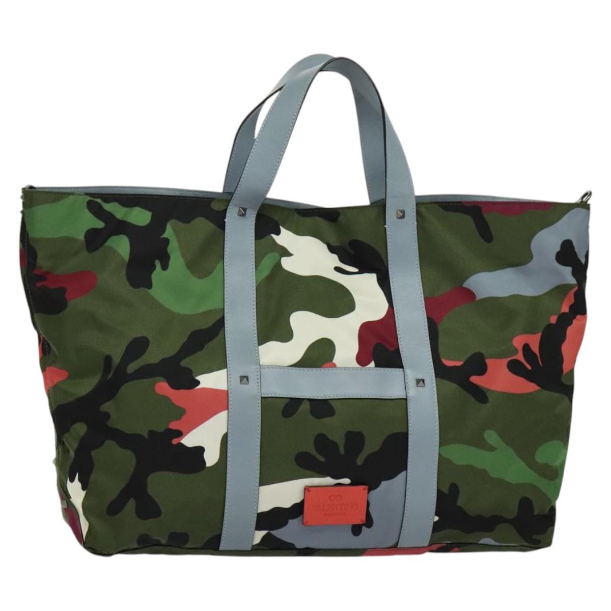 Valentino Garavani Green Nylon Tote Bag (Pre-Owned)