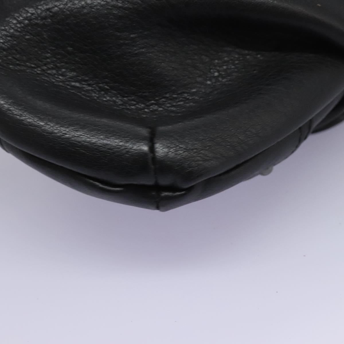 Burberry Nova Check Black Leather Shoulder Bag (Pre-Owned)