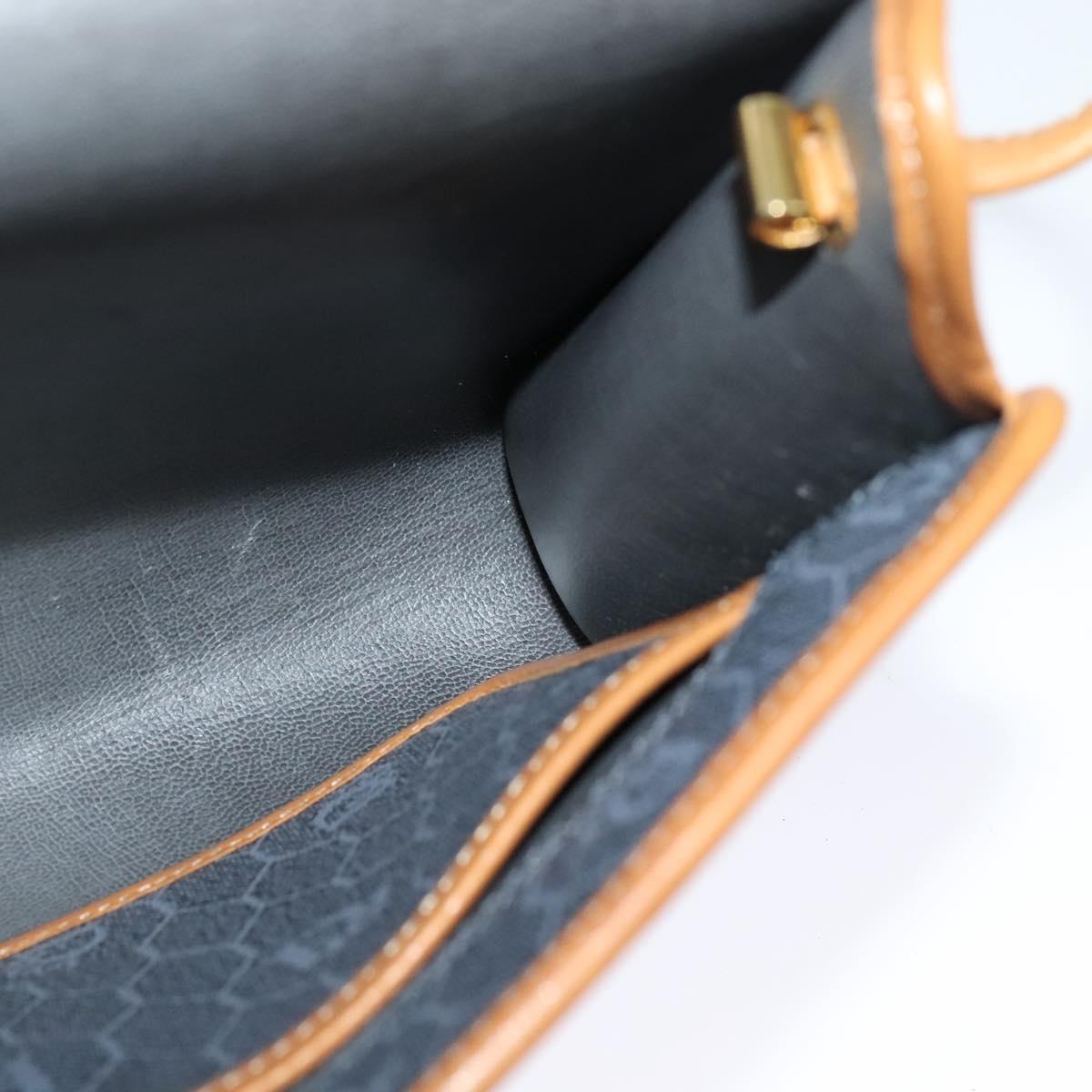 Dior Honeycomb Black Canvas Shoulder Bag (Pre-Owned)