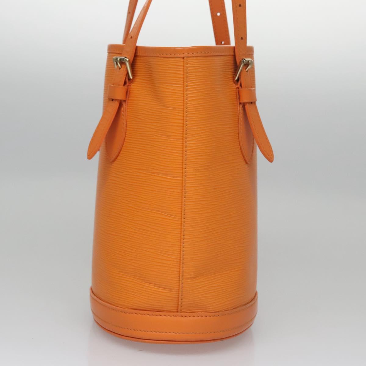 Louis Vuitton Bucket Pm Orange Leather Shoulder Bag (Pre-Owned)