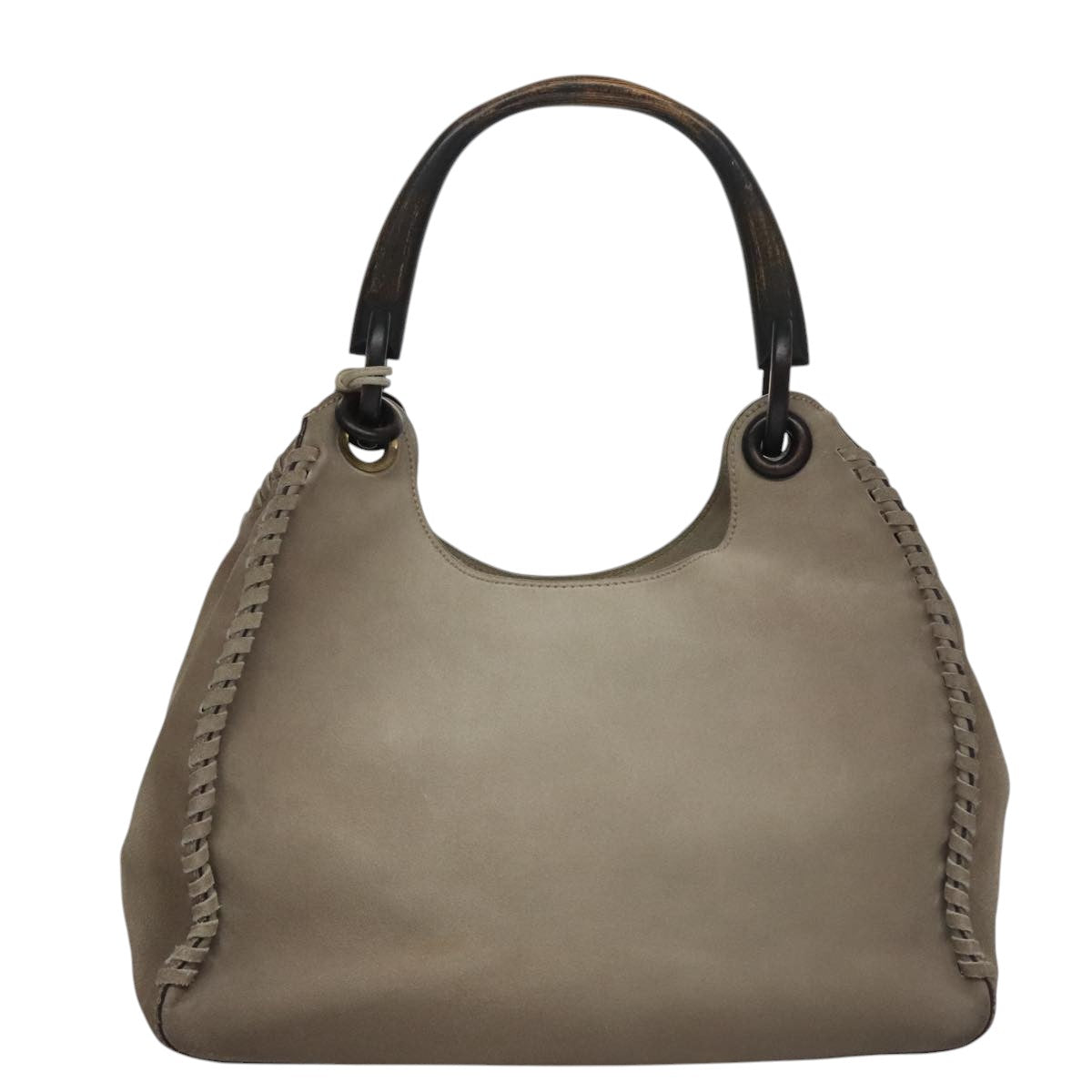 Gucci Carla Grey Suede Shoulder Bag (Pre-Owned)