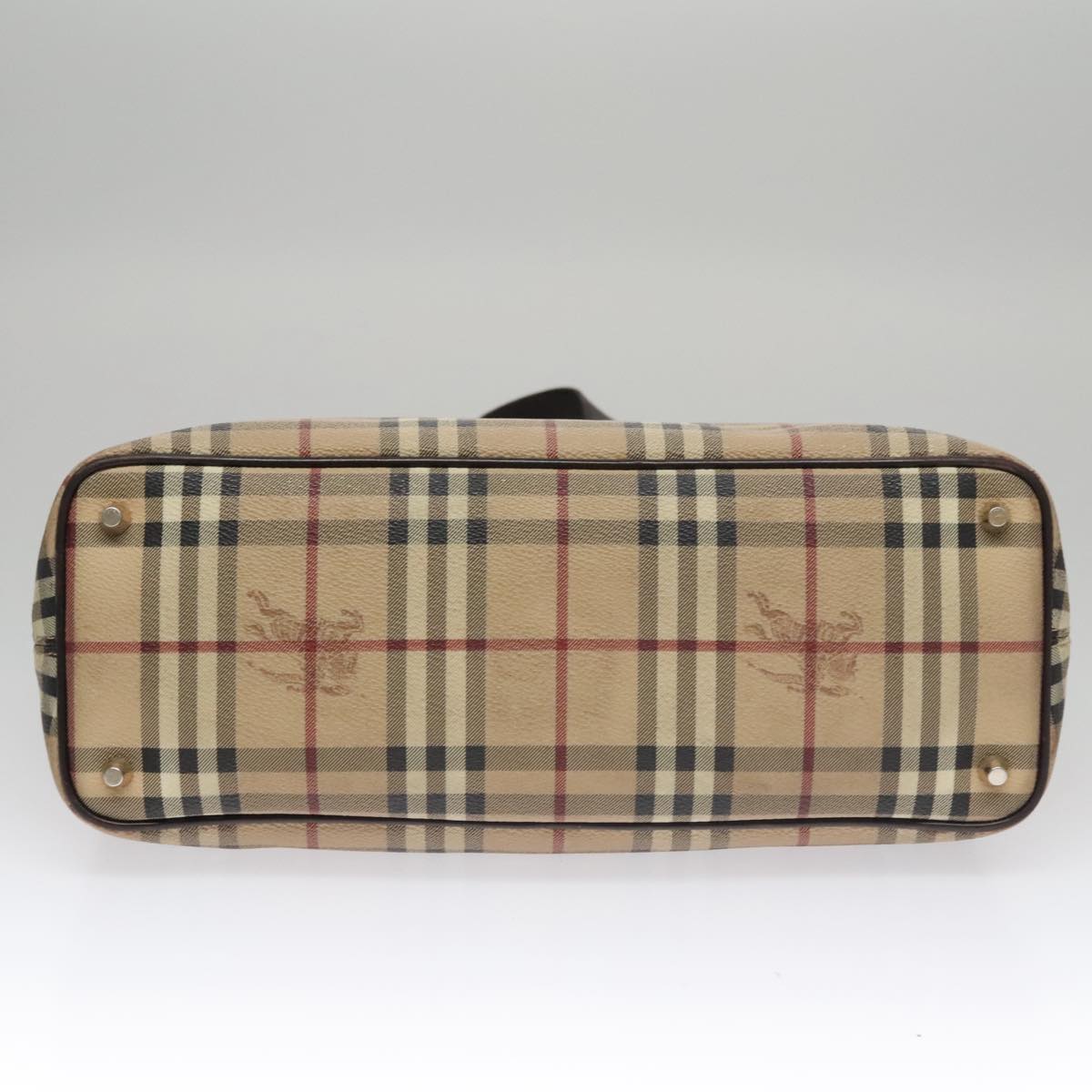 Burberry Nova Check Beige Canvas Tote Bag (Pre-Owned)