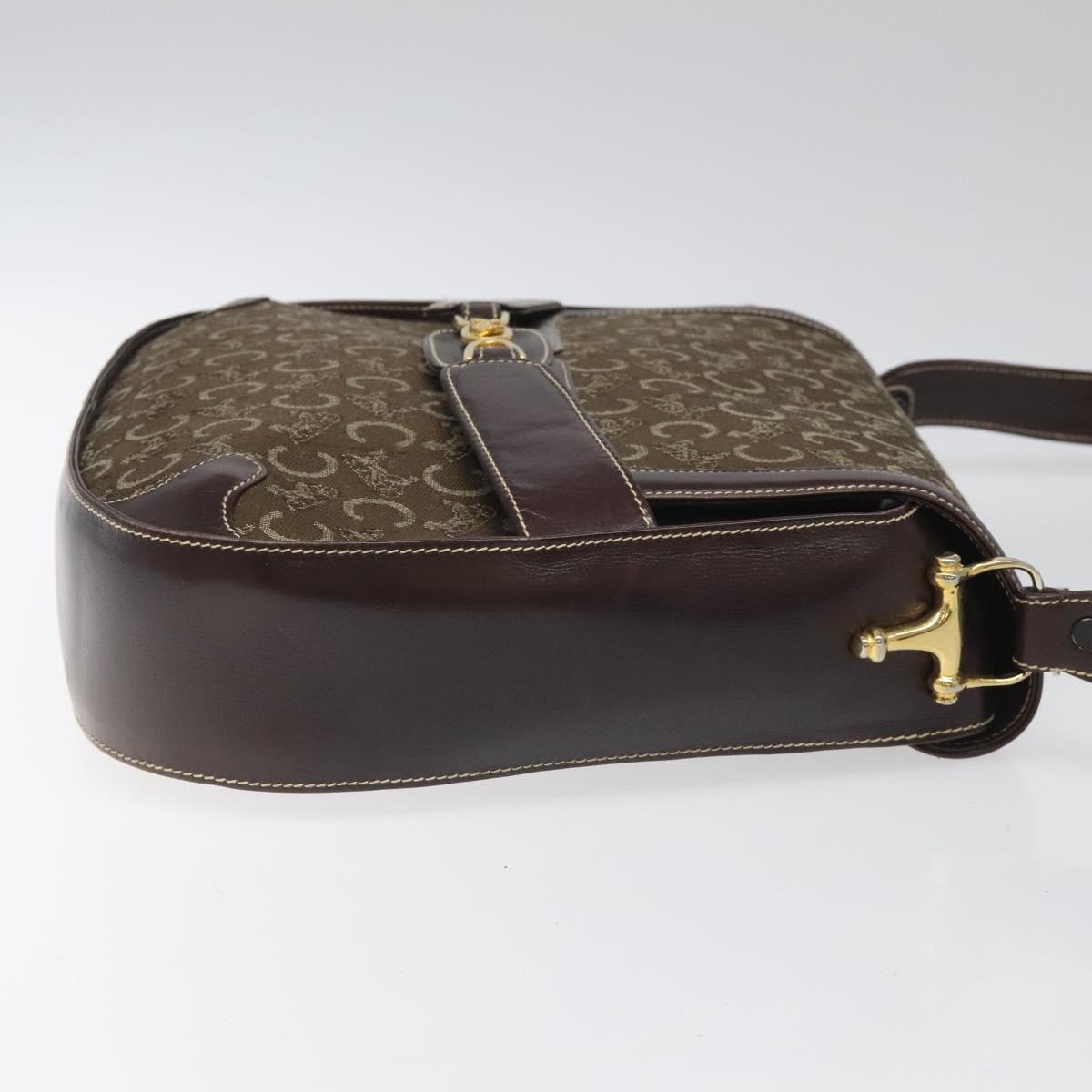 Céline Sulky Brown Canvas Shoulder Bag (Pre-Owned)