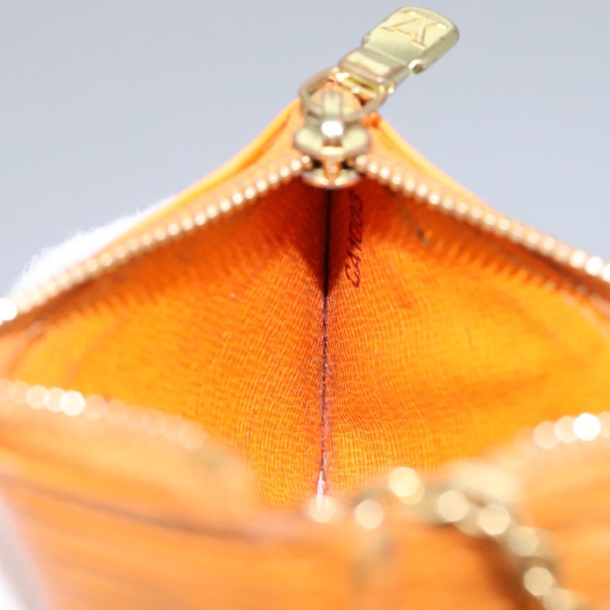 Louis Vuitton Pochette Clés Orange Leather Wallet (Pre-Owned)