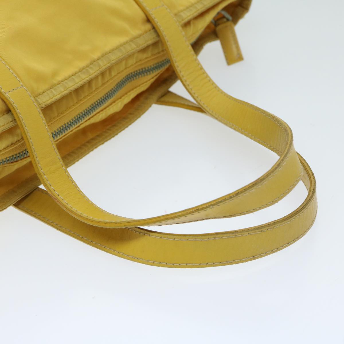 Prada Tessuto Yellow Synthetic Tote Bag (Pre-Owned)