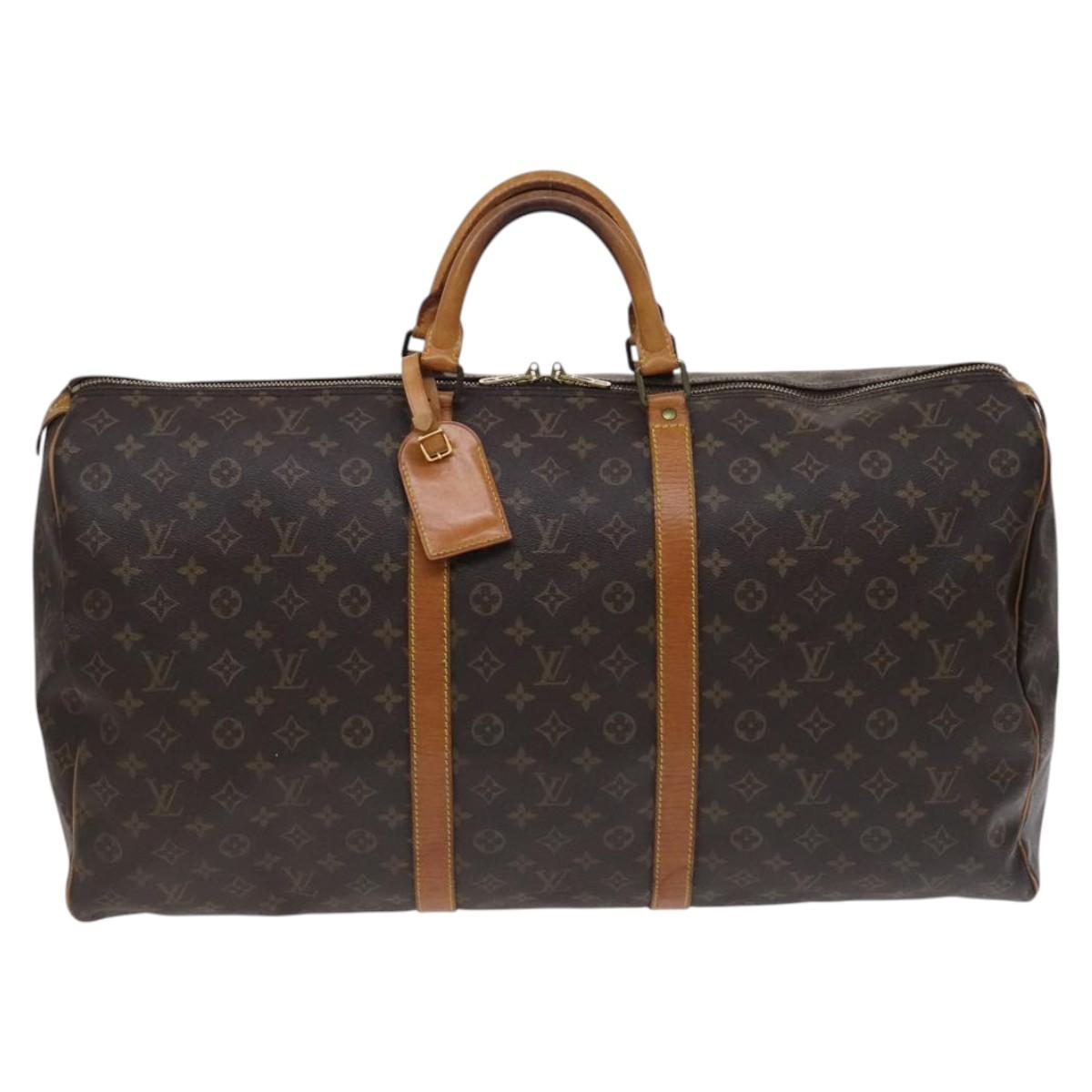 Louis Vuitton Keepall 60 Brown Canvas Travel Bag (Pre-Owned)