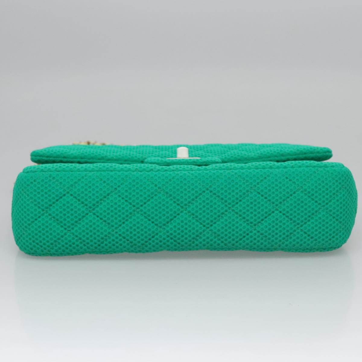 Chanel Green Cotton Shoulder Bag (Pre-Owned)