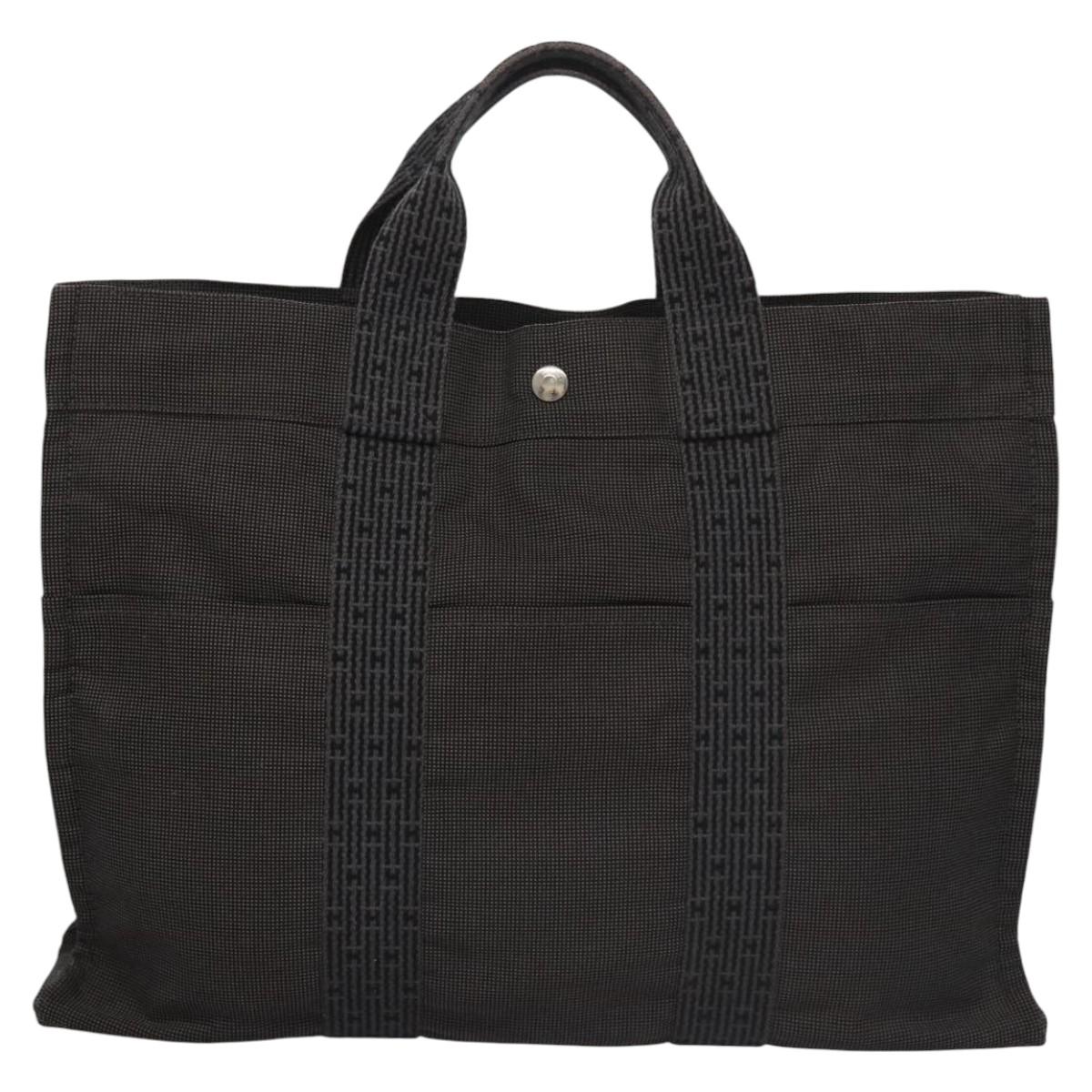 Hermès Herline Grey Canvas Tote Bag (Pre-Owned)