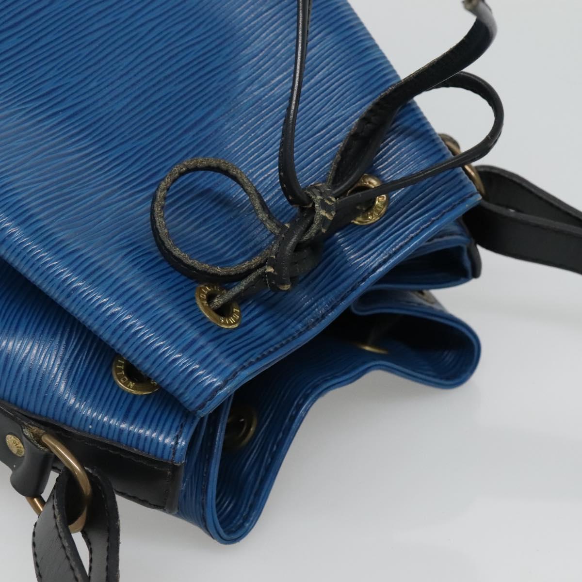Louis Vuitton Petit Noé Navy Leather Shoulder Bag (Pre-Owned)