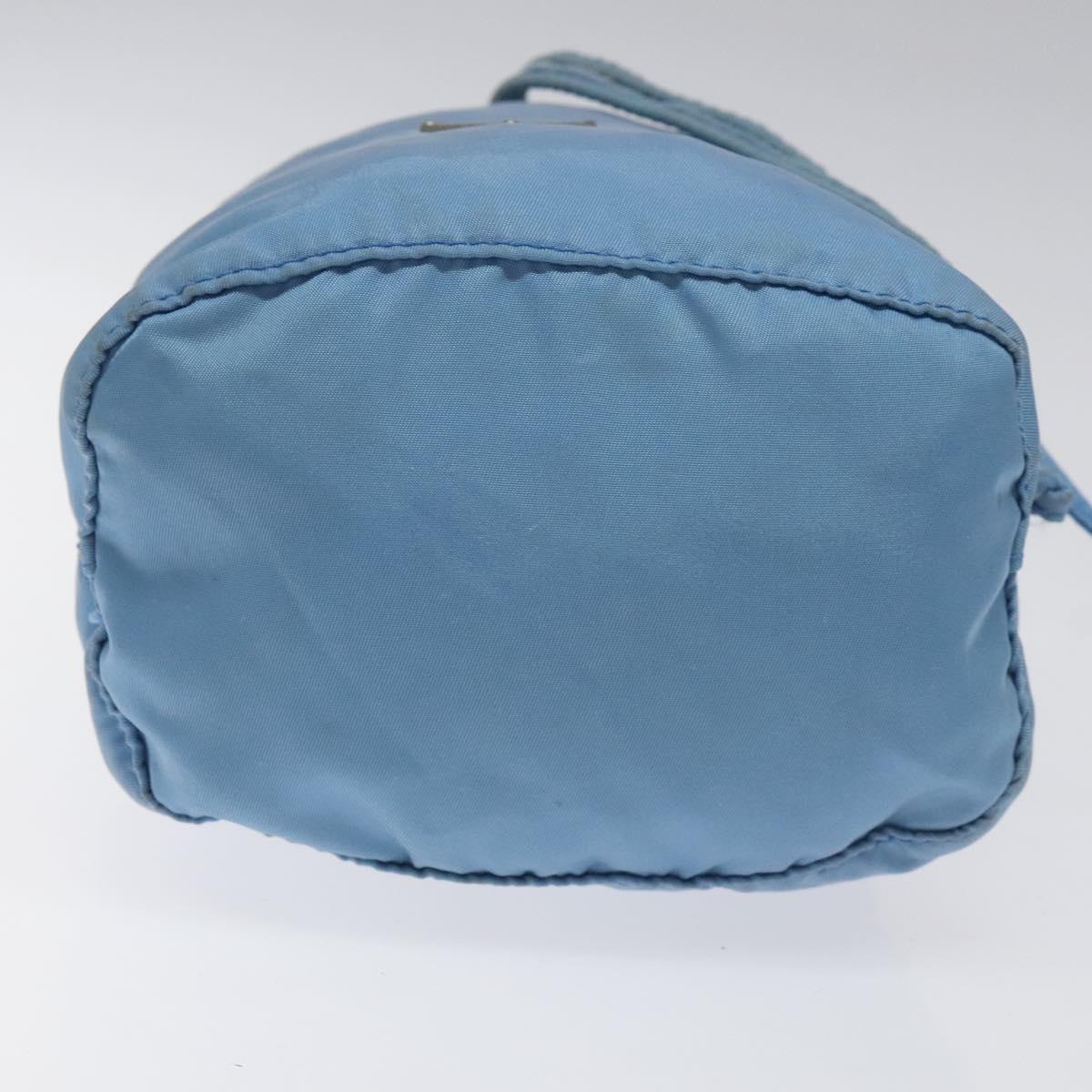 Prada Re-Nylon Blue Canvas Clutch Bag (Pre-Owned)