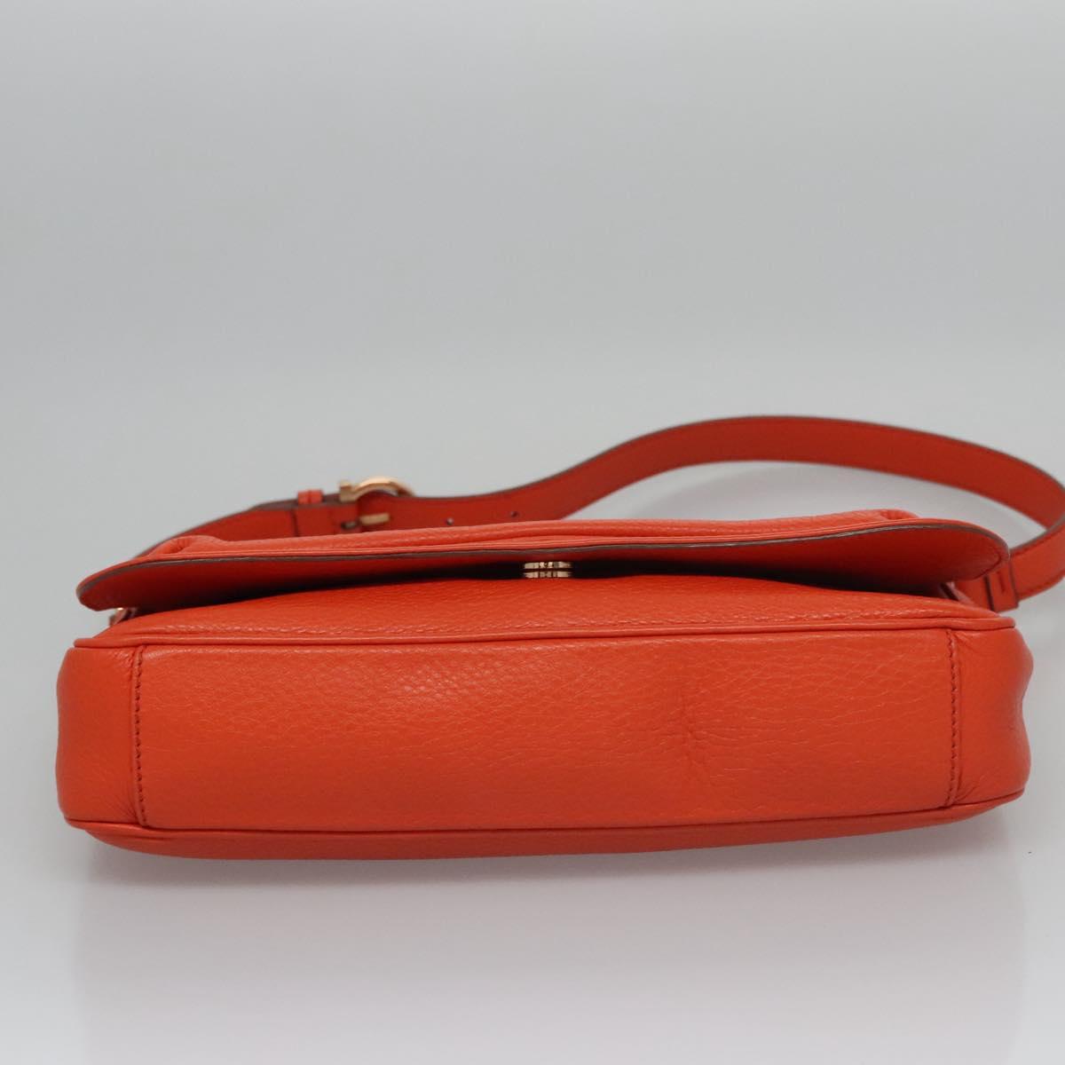 Salvatore Ferragamo Orange Leather Shoulder Bag (Pre-Owned)