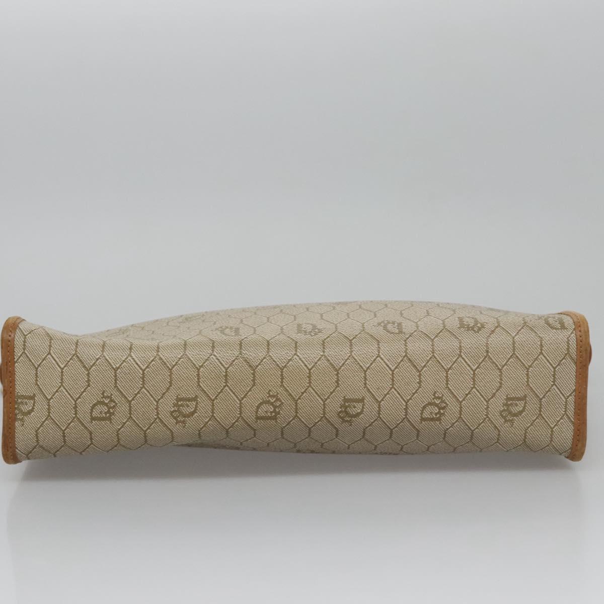 Dior Honeycomb Beige Canvas Clutch Bag (Pre-Owned)