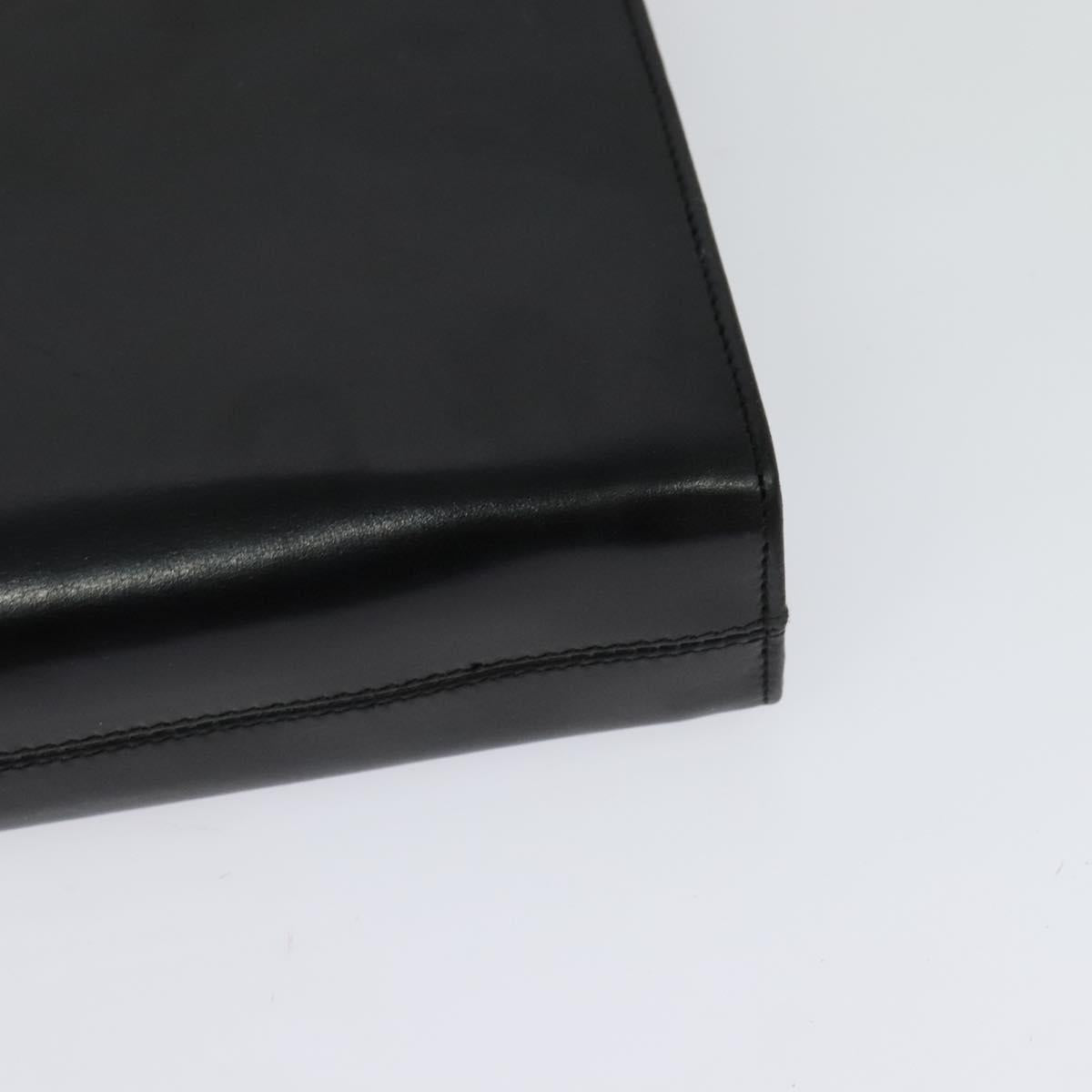 Salvatore Ferragamo Gancini Black Leather Shoulder Bag (Pre-Owned)