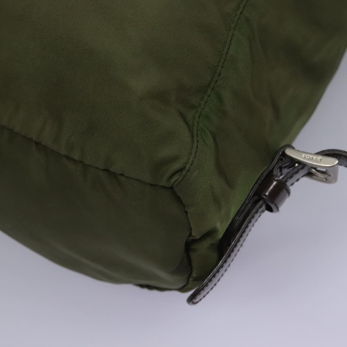 Prada Re-Nylon Khaki Synthetic Backpack Bag (Pre-Owned)