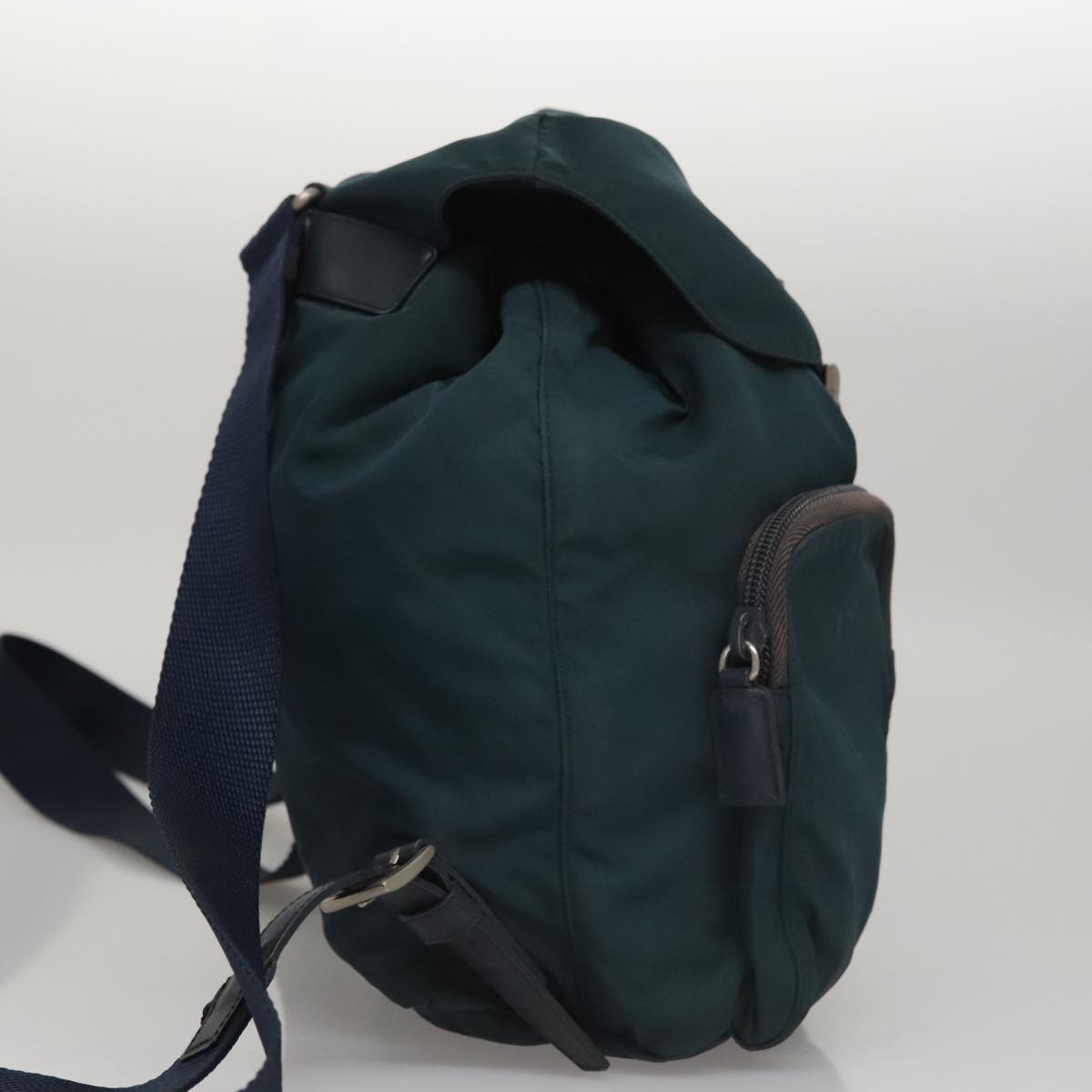 Prada Vela Khaki Synthetic Backpack Bag (Pre-Owned)
