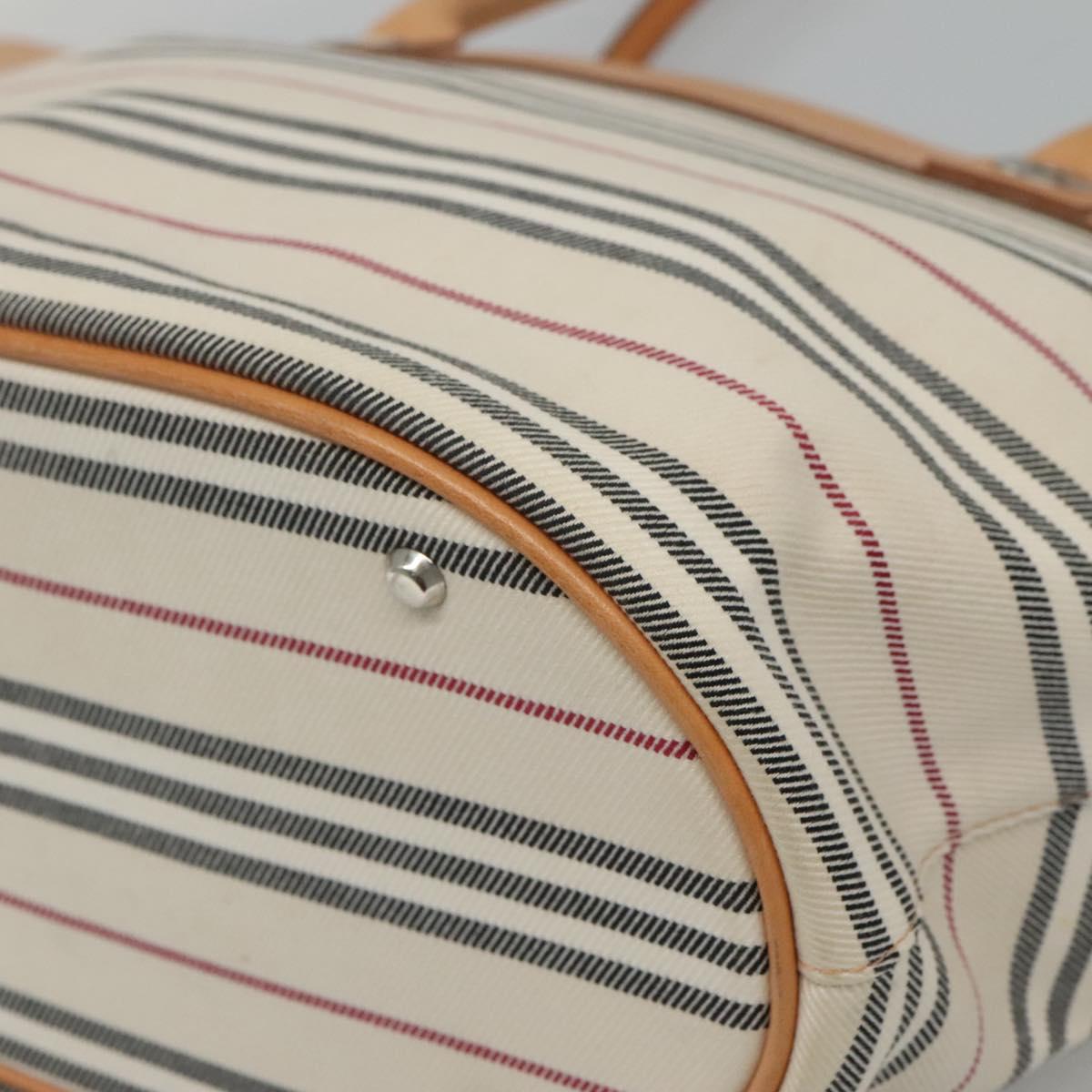 Burberry Nova Check White Canvas Tote Bag (Pre-Owned)