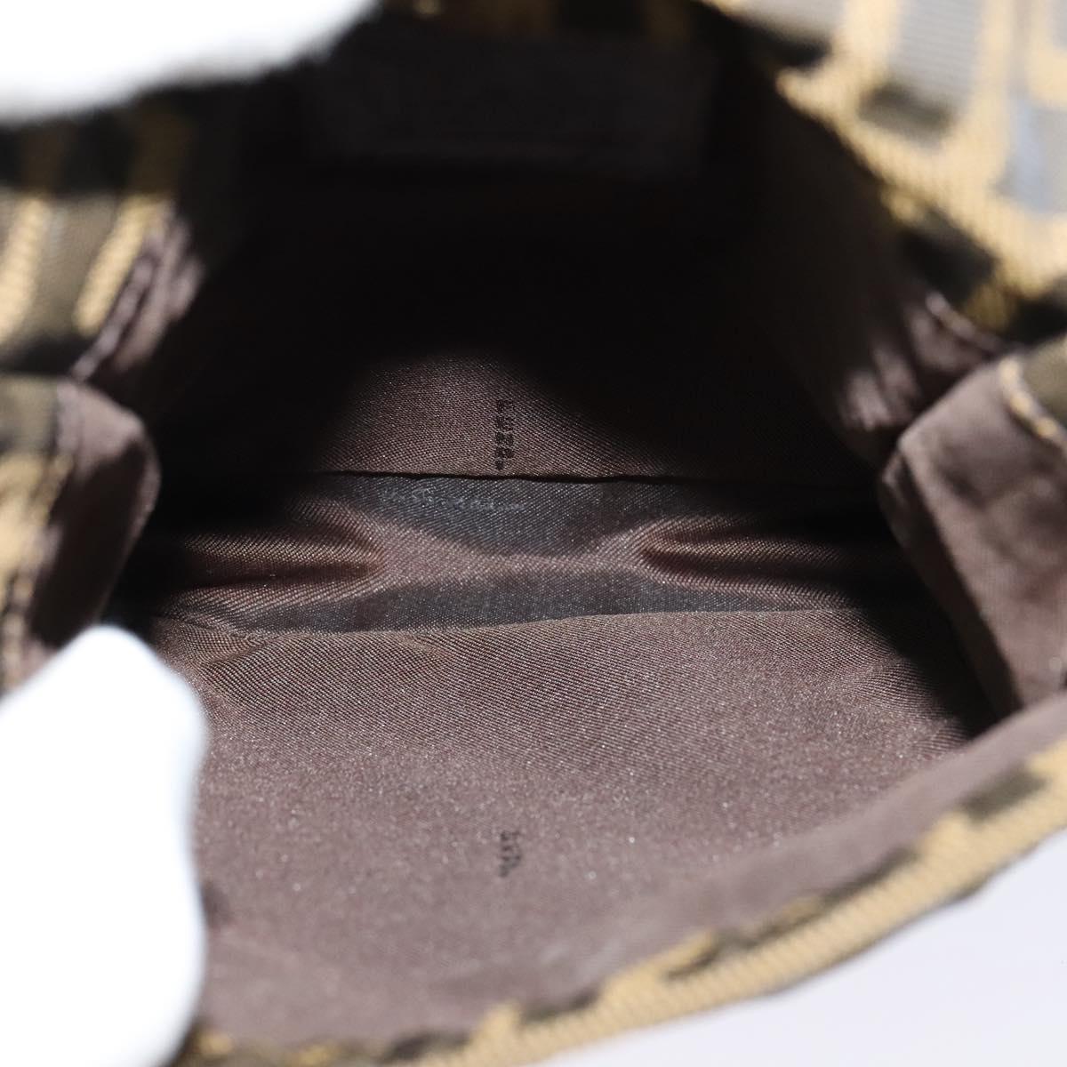 Fendi Zucca Brown Canvas Shoulder Bag (Pre-Owned)