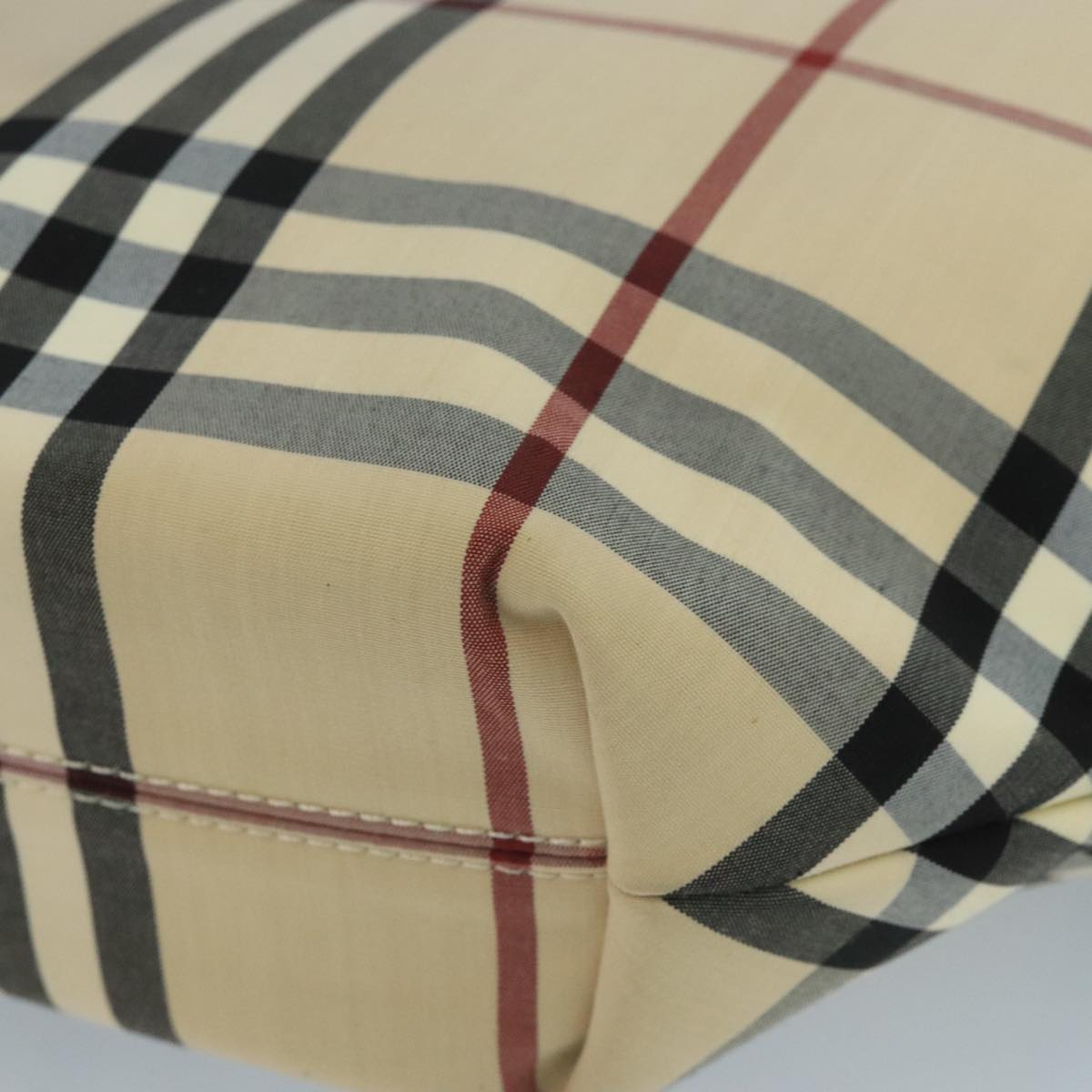 Burberry Nova Check Beige Canvas Tote Bag (Pre-Owned)