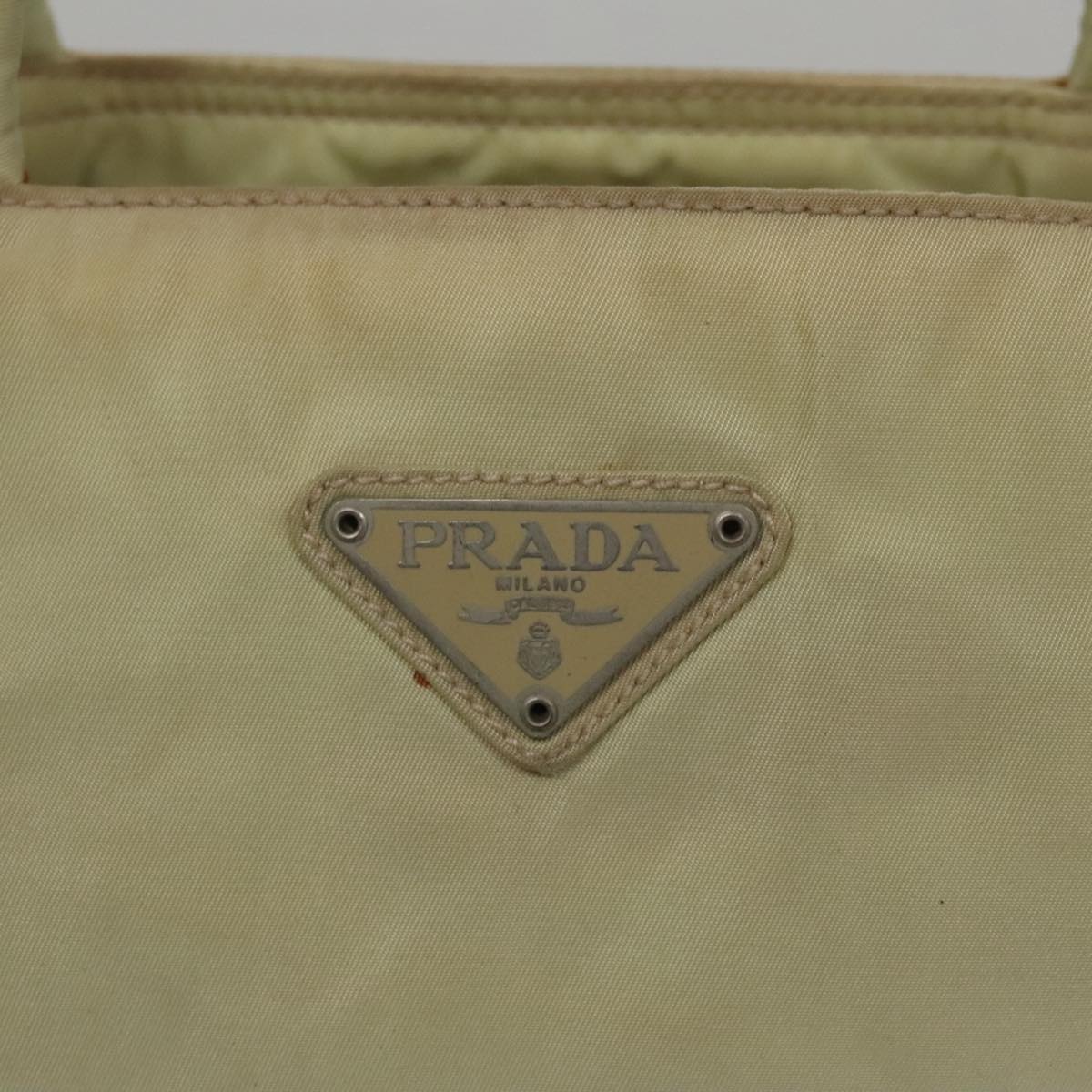 Prada Beige Synthetic Handbag (Pre-Owned)