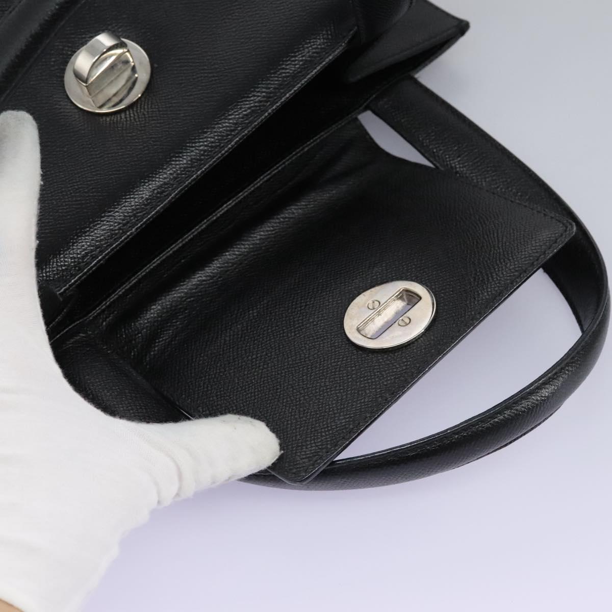 Bulgari Logo Mania Black Leather Handbag (Pre-Owned)