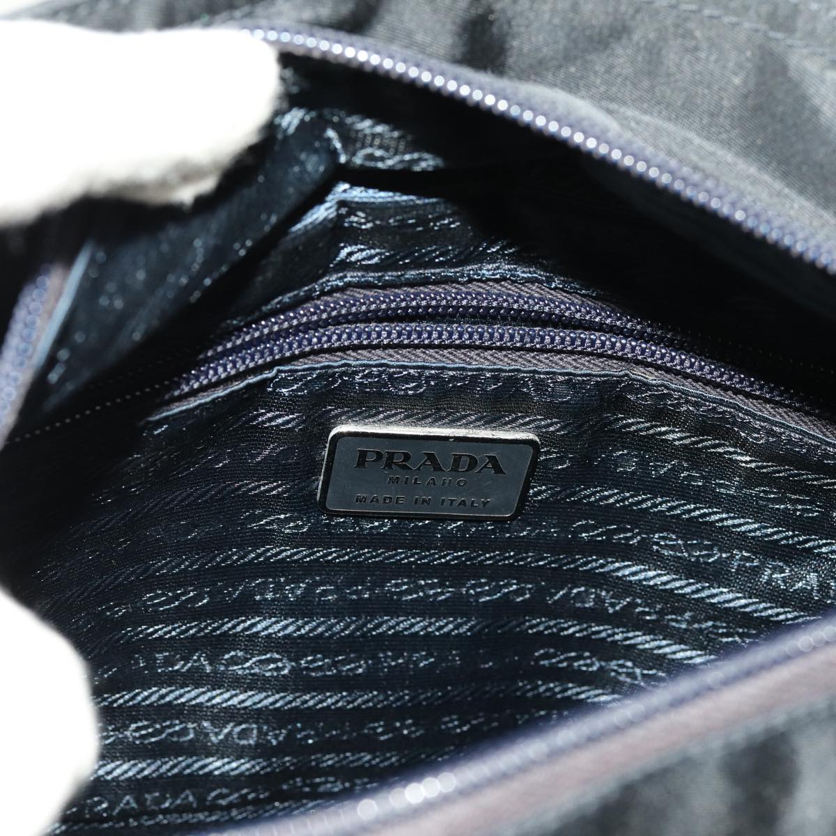 Prada Tessuto Black Synthetic Shoulder Bag (Pre-Owned)