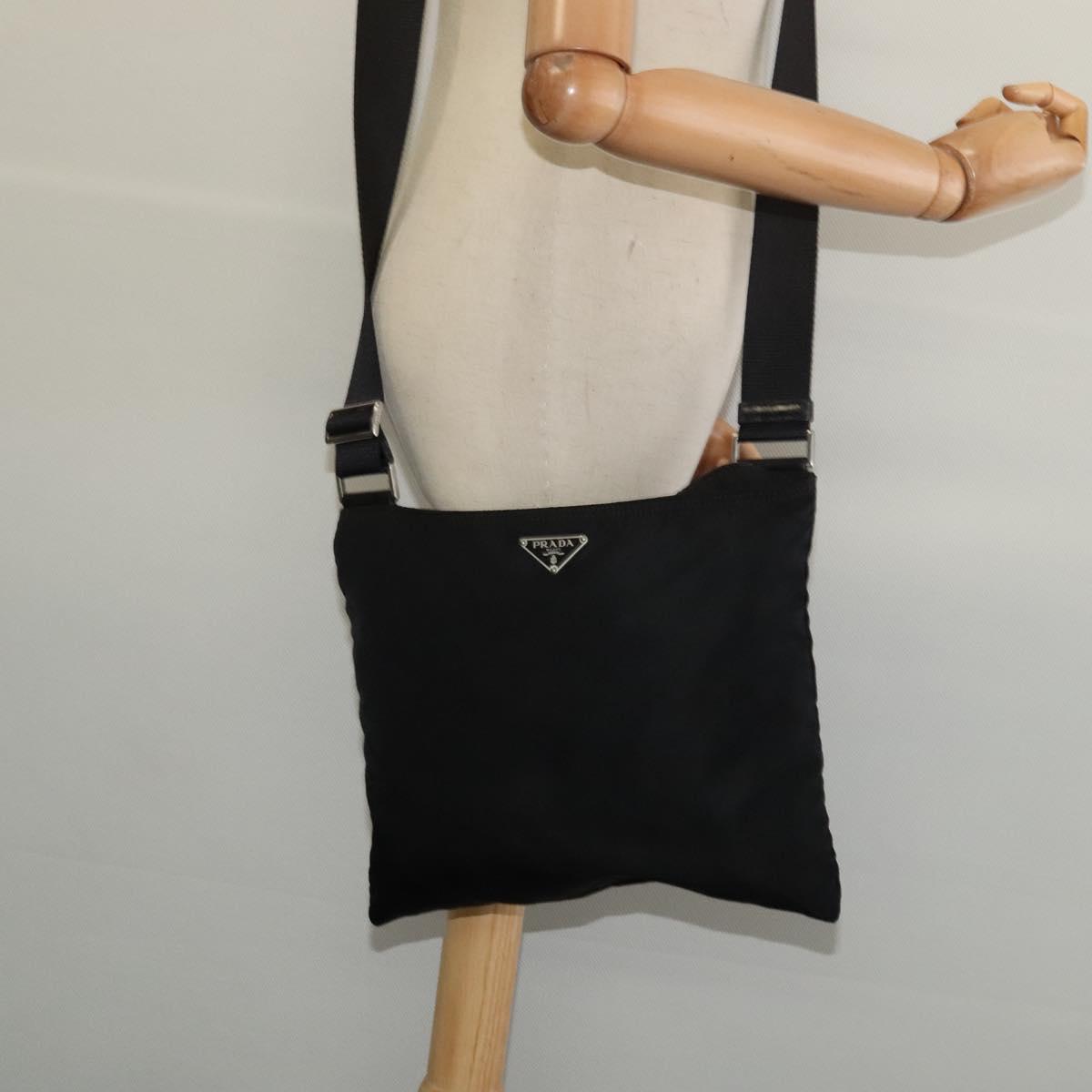 Prada Re-Nylon Black Nylon Shoulder Bag (Pre-Owned)