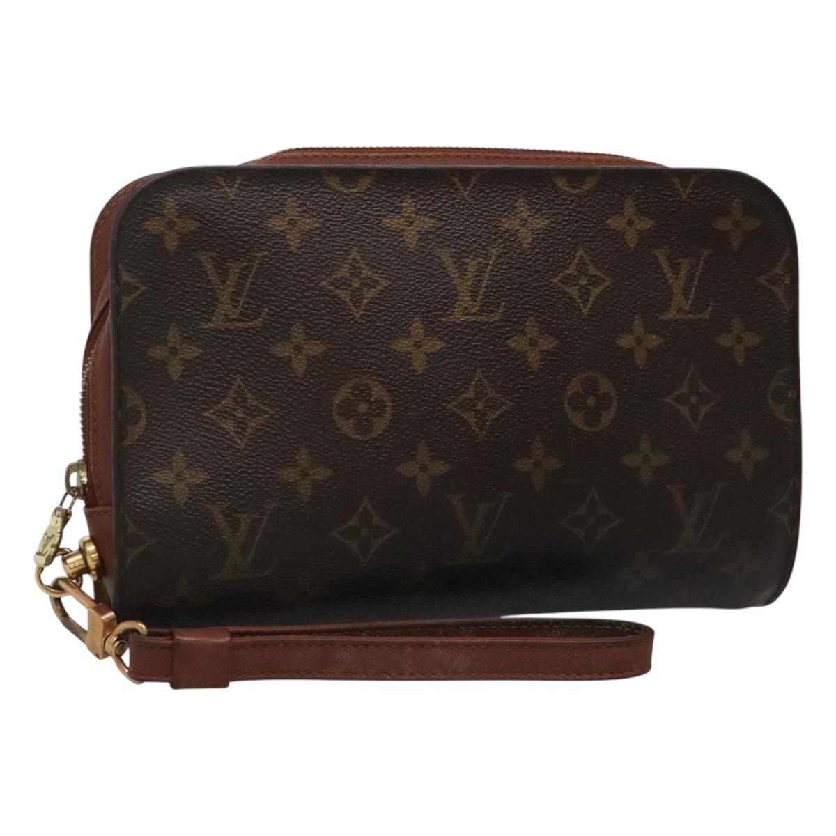 Louis Vuitton Orsay Brown Canvas Clutch Bag (Pre-Owned)
