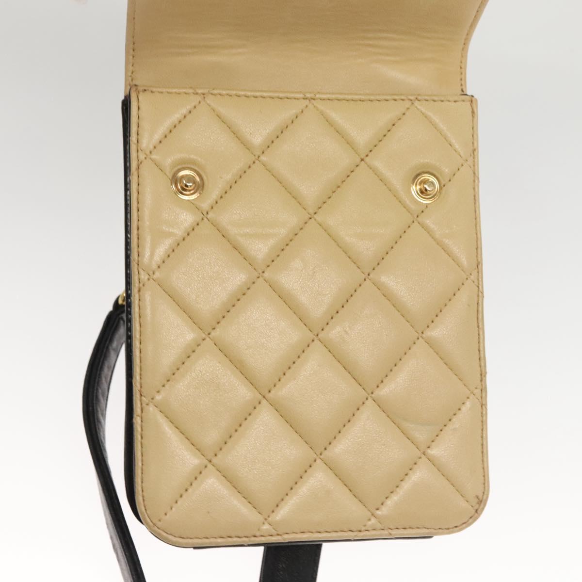Chanel Phone Case Beige Leather Clutch Bag (Pre-Owned)