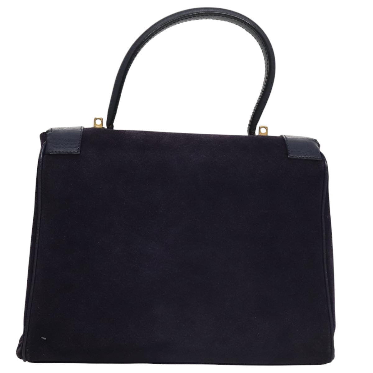 Céline Logo Du Cercle Purple Suede Handbag (Pre-Owned)