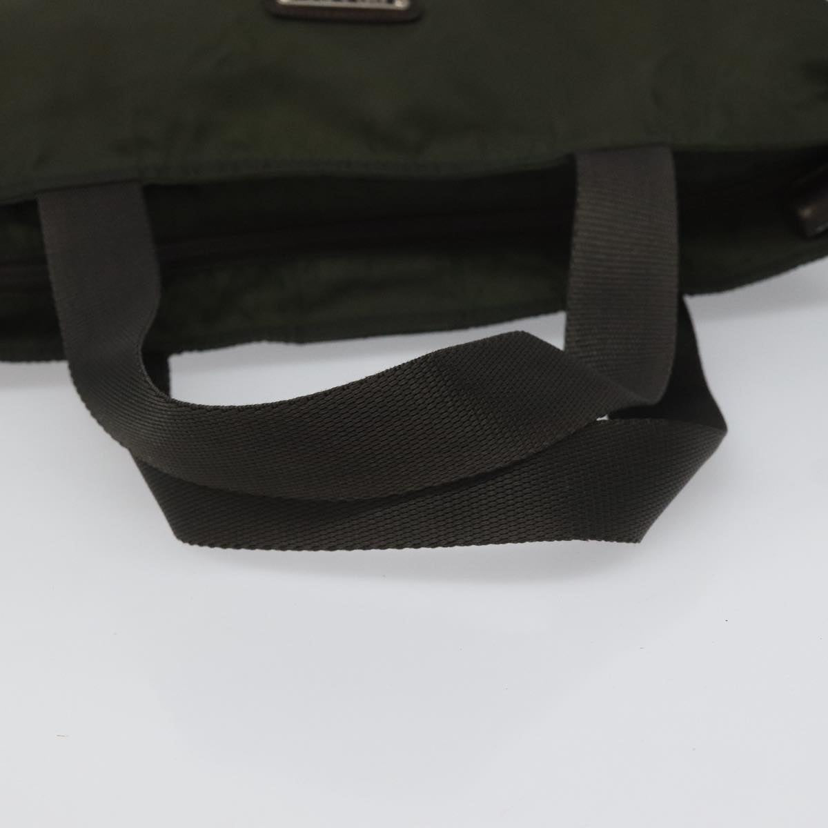 Prada Tessuto Khaki Synthetic Tote Bag (Pre-Owned)