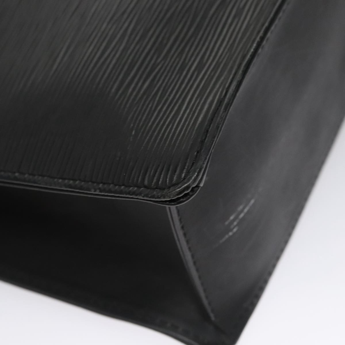 Louis Vuitton Sac Plat Black Leather Handbag (Pre-Owned)
