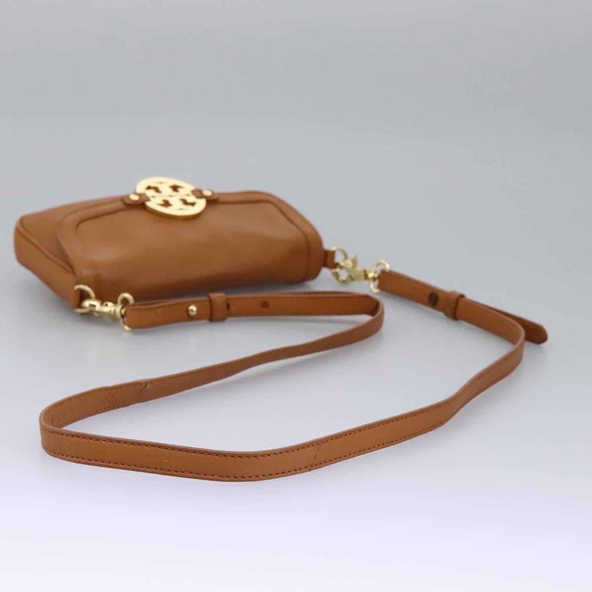 Tory Burch Brown Leather Shoulder Bag (Pre-Owned)
