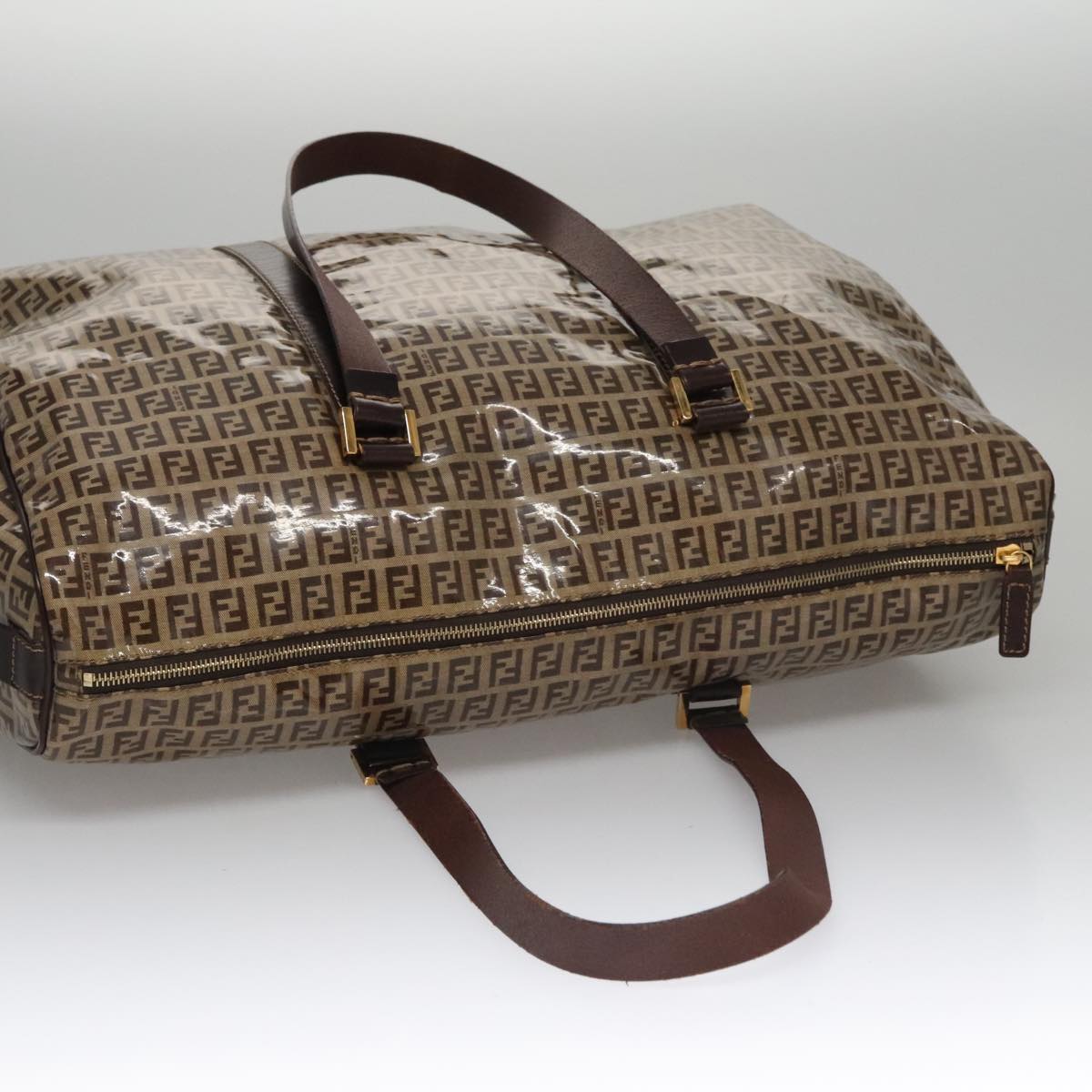 Fendi Zucchino Brown Canvas Travel Bag (Pre-Owned)