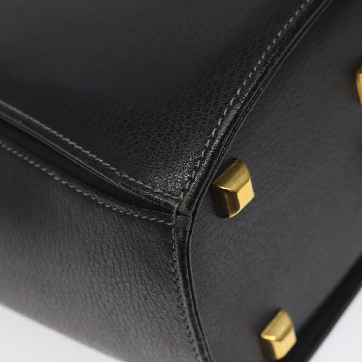 Salvatore Ferragamo Iconic Top Handle Black Leather Briefcase Bag (Pre-Owned)