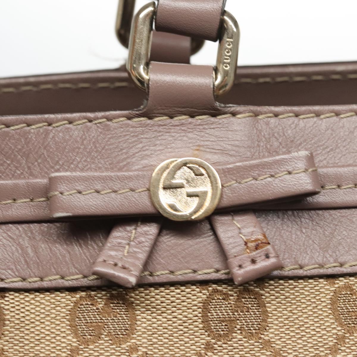 Gucci Gg Canvas Beige Canvas Tote Bag (Pre-Owned)