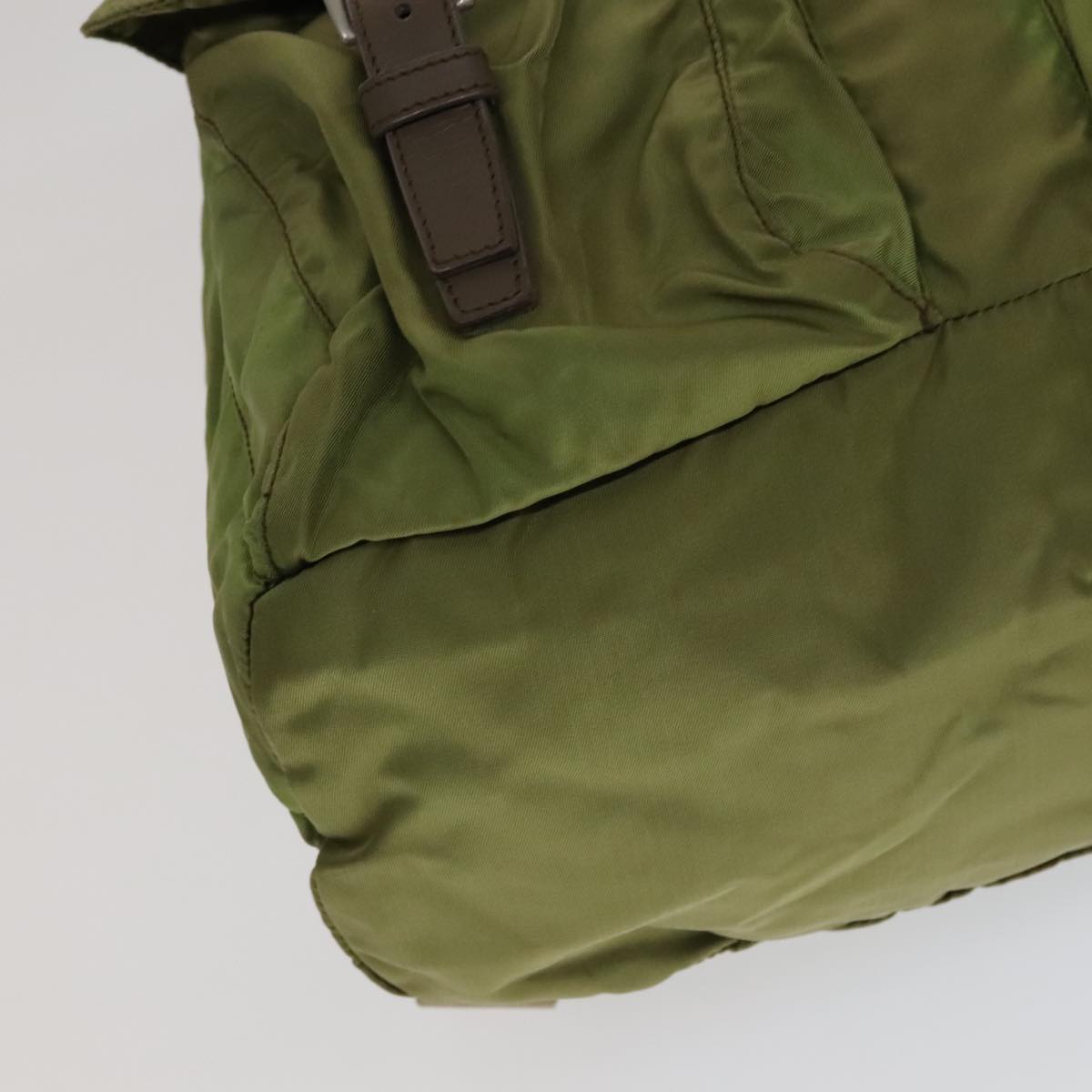 Prada Tessuto Khaki Synthetic Backpack Bag (Pre-Owned)