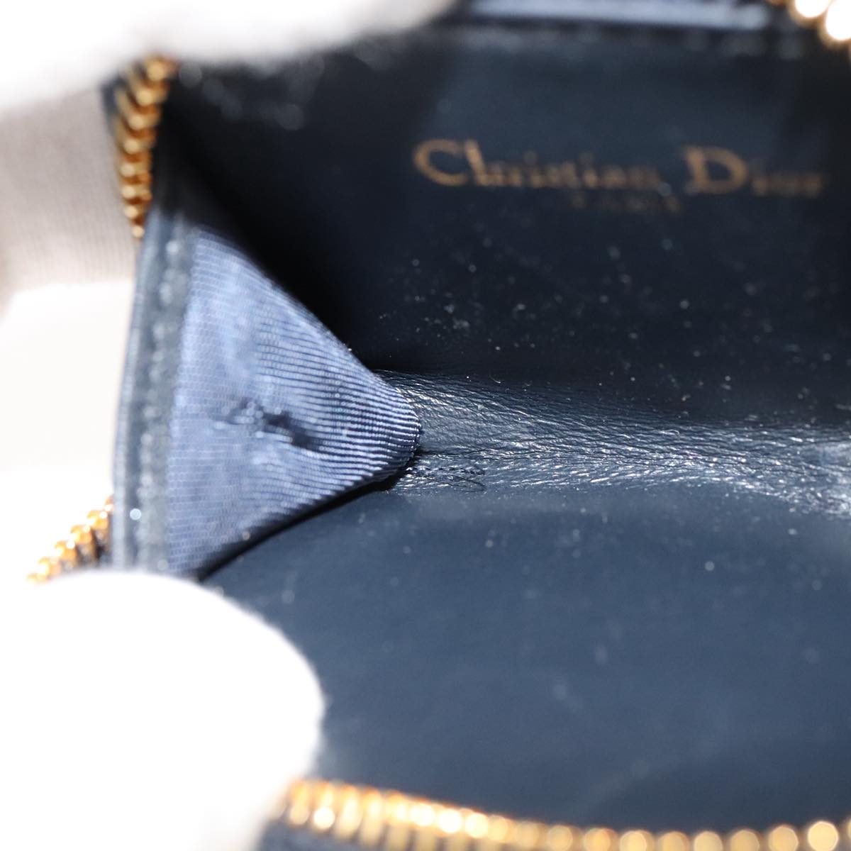 Dior Trotter Navy Canvas Wallet (Pre-Owned)