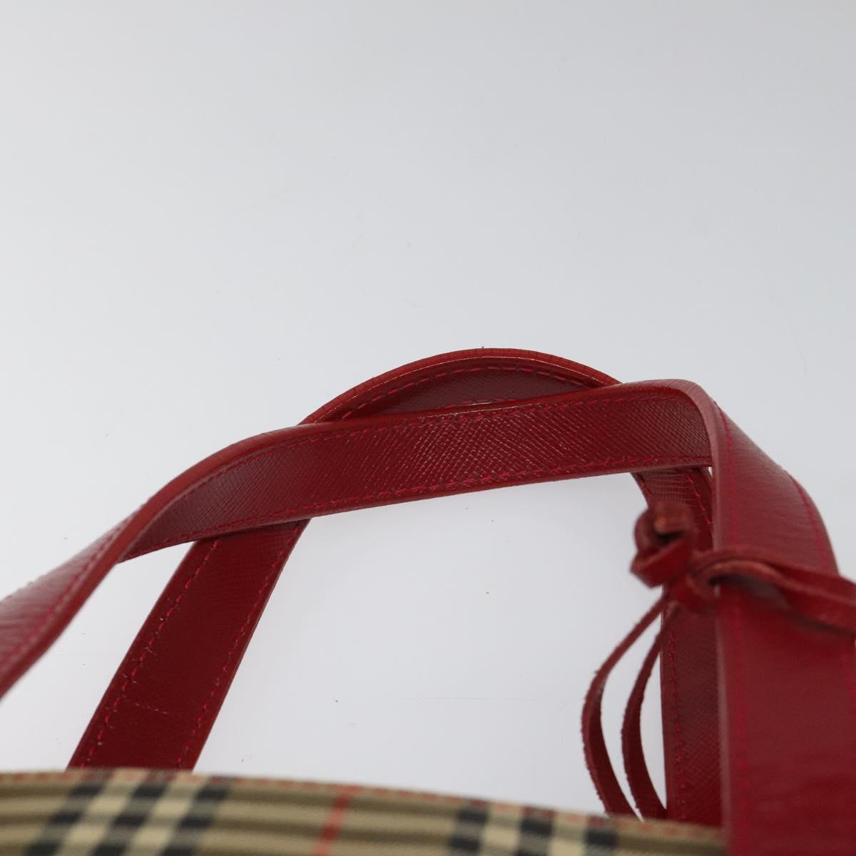 Burberry Nova Check Beige Canvas Handbag (Pre-Owned)